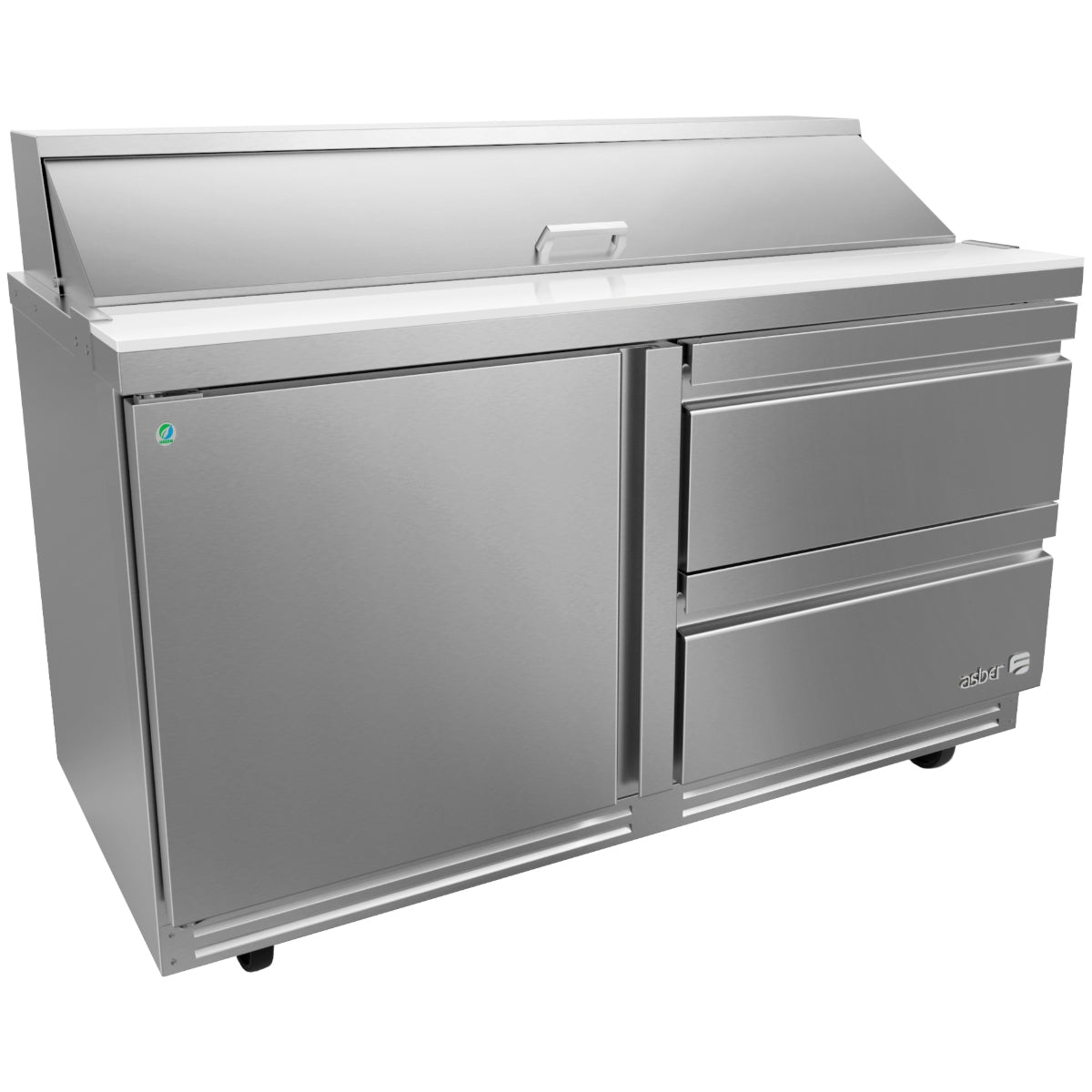 Mesa Refrigerada de Preparación para Ensaladas con Cajones y Puerta ASBER APTS-60-16-D2-P-HC