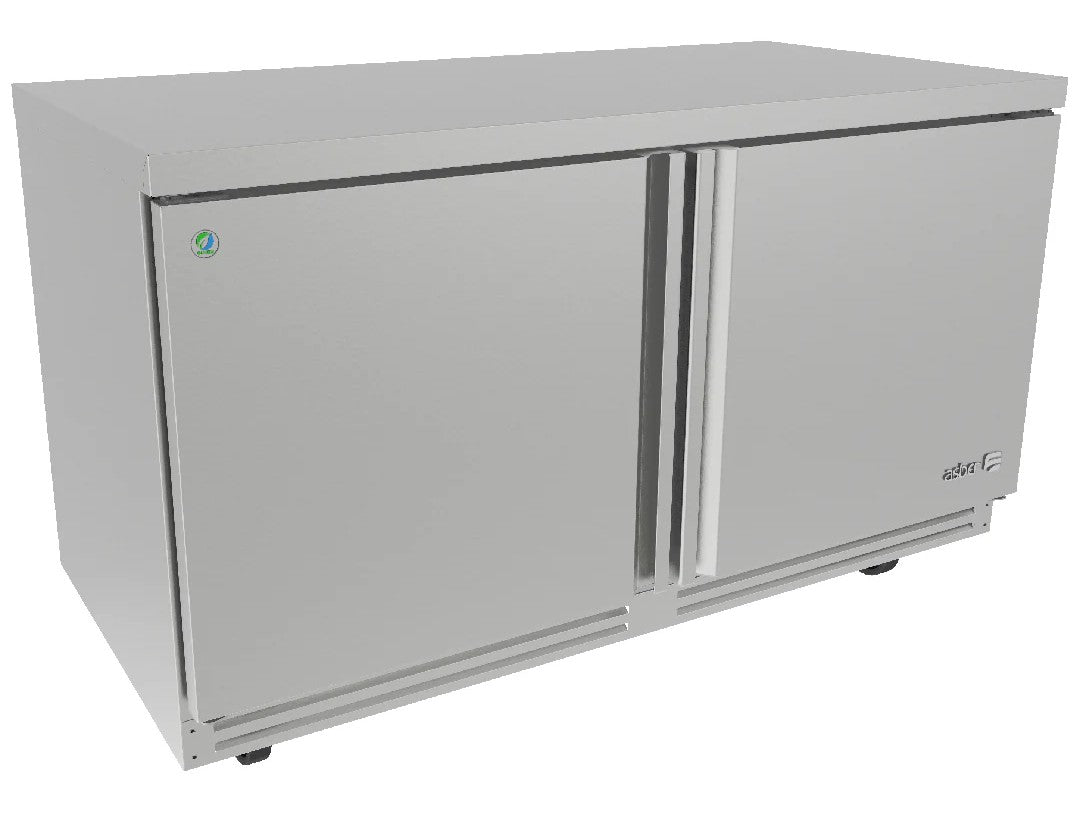 Mesa Bajo Mostrador Refrigerada Premium Line de 2 puertas 20.6 pies cúbicos Asber AUTR-60 P HC