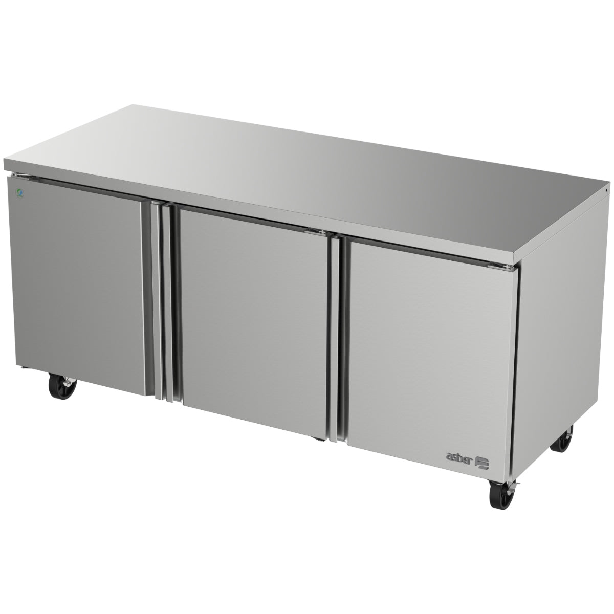 Mesa Fría Bajo Mostrador Refrigerada de 3 Puertas en Acero Inoxidable 1829x766x916 mm ASBER AUTR-72-HC