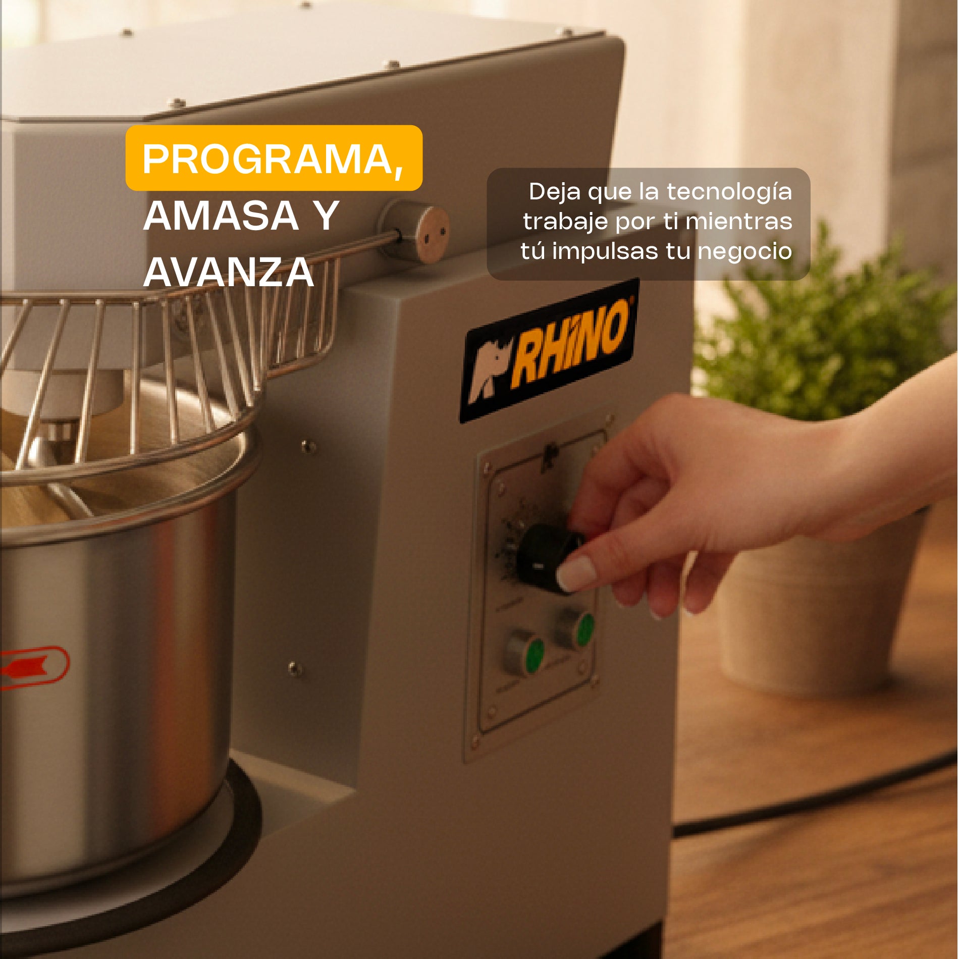 Amasadora de Procesamiento Prolongado 20 L Rhino Amasa-20Pro