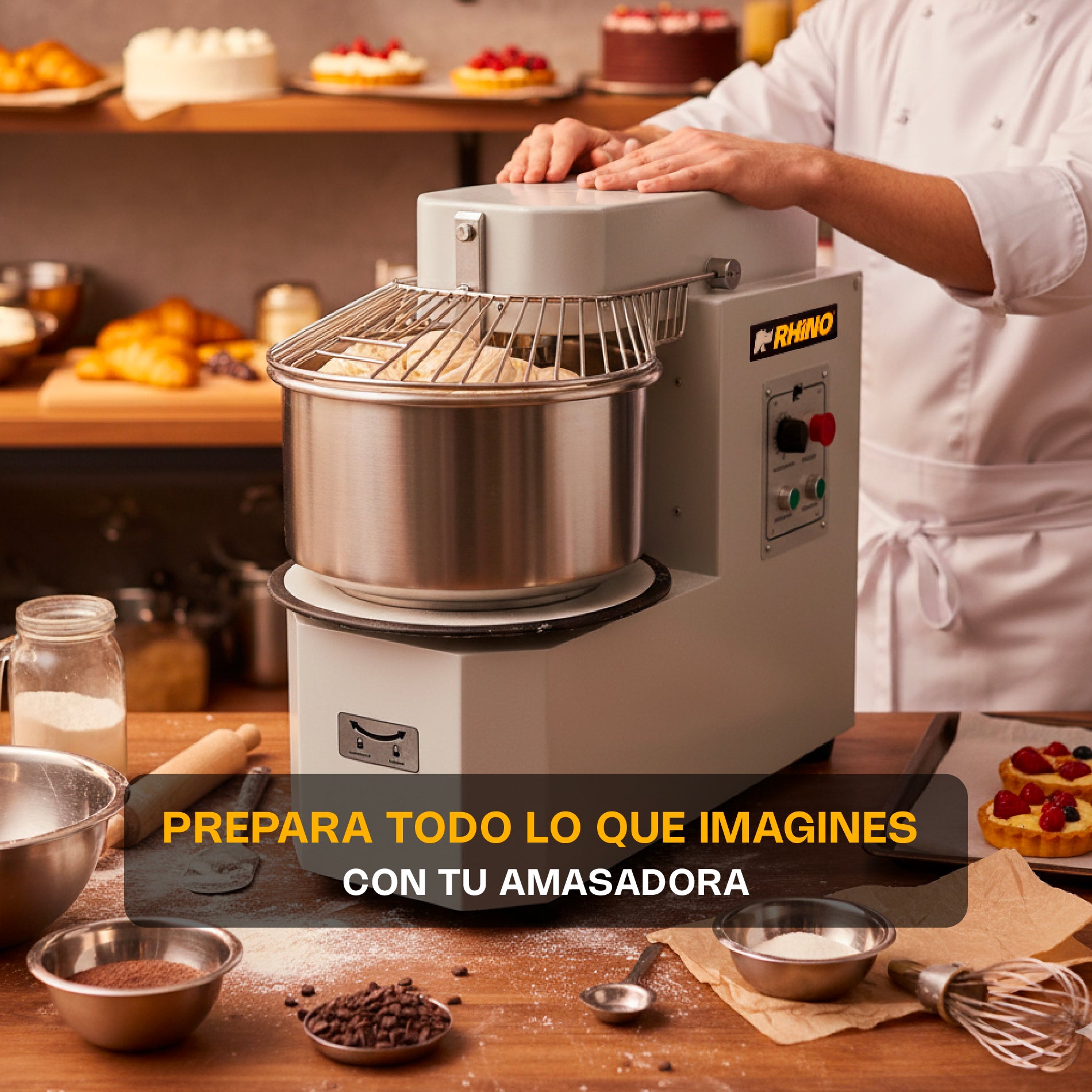 Amasadora de Procesamiento Prolongado 20 L Rhino Amasa-20Pro