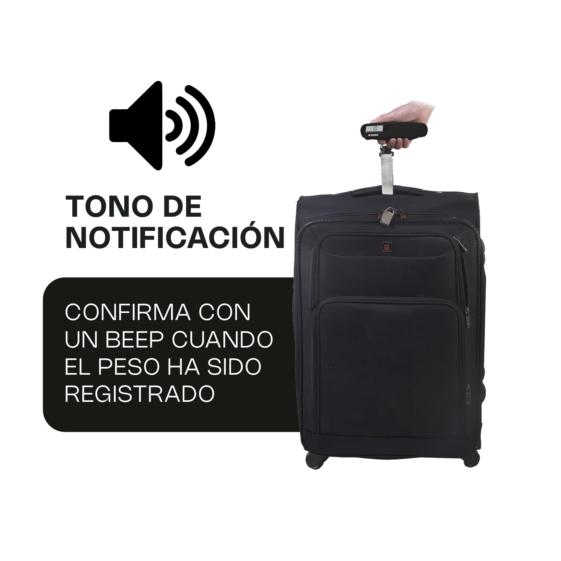 Báscula Electrónica para Maletas 50 kg Rhino BAMA-50
