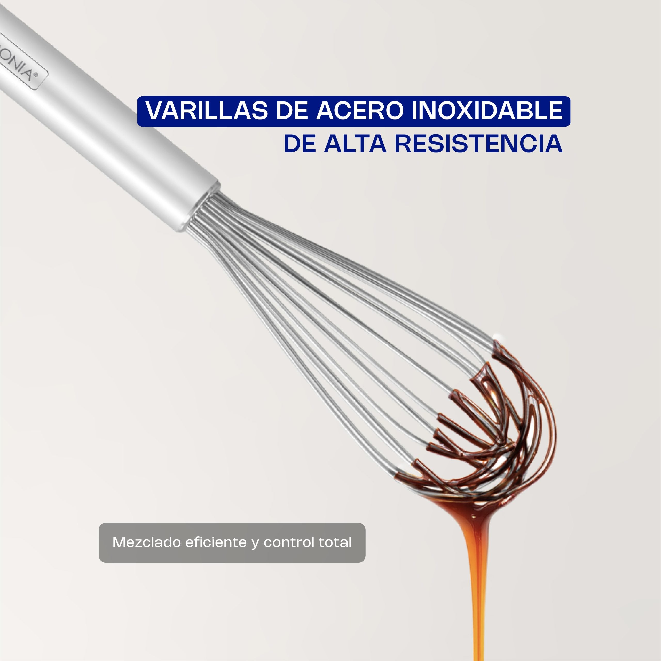 Batidor Francés de Acero Inoxidable de 28 cm para Cocina - Caledonia BATFRA-10
