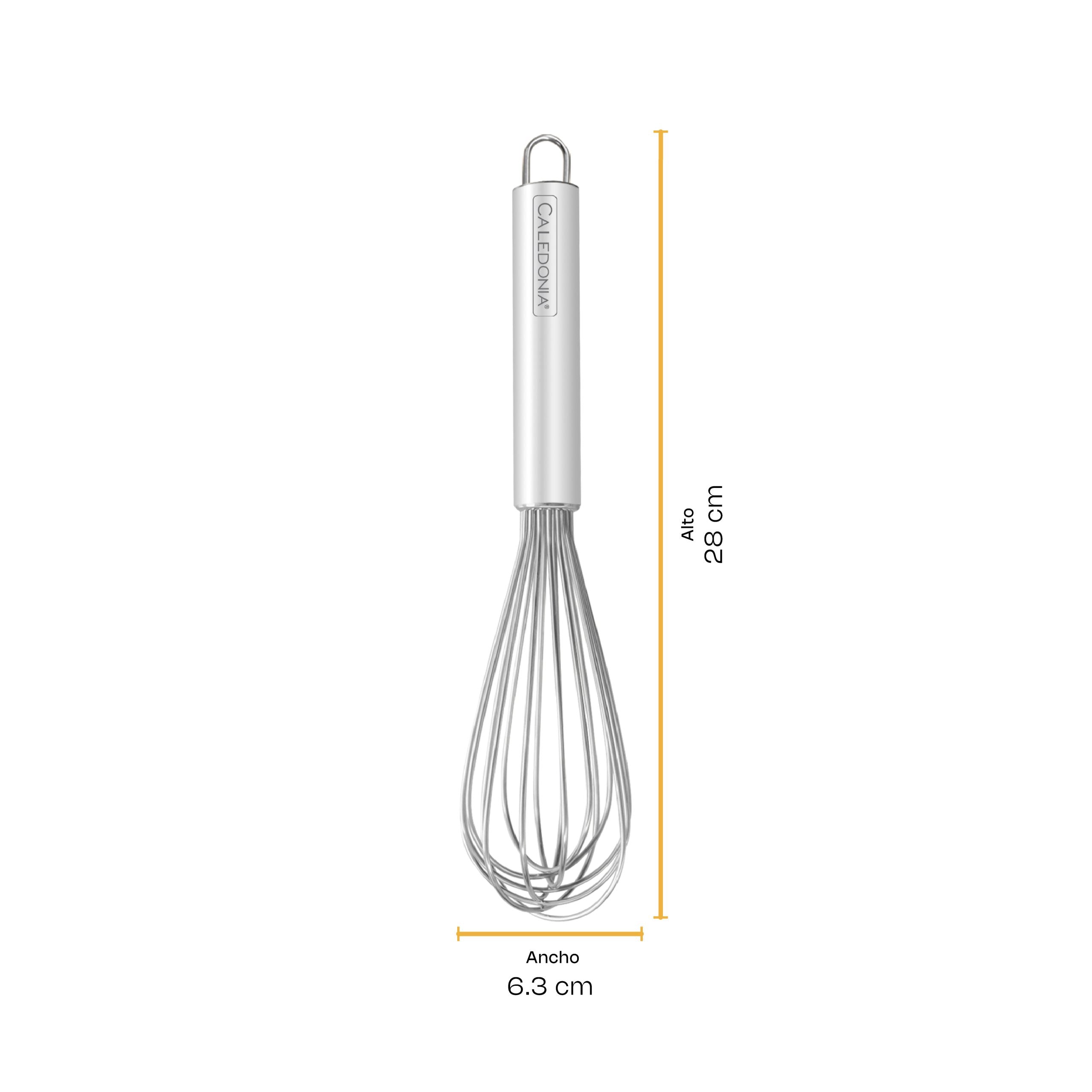 Batidor Francés de Acero Inoxidable de 28 cm para Cocina - Caledonia BATFRA-10