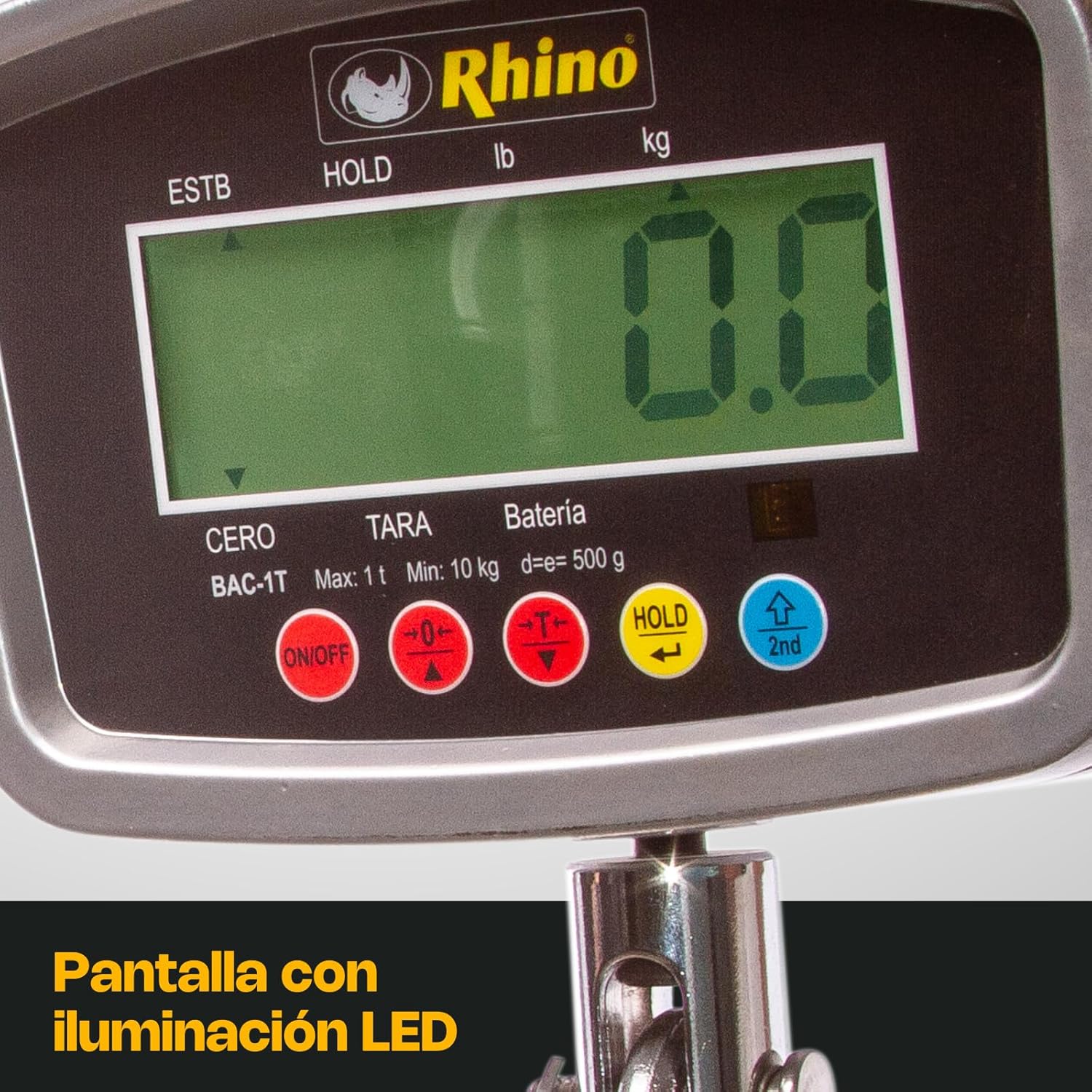 Báscula Electrónica Colgante 1 Tonelada Rhino BAC-1T