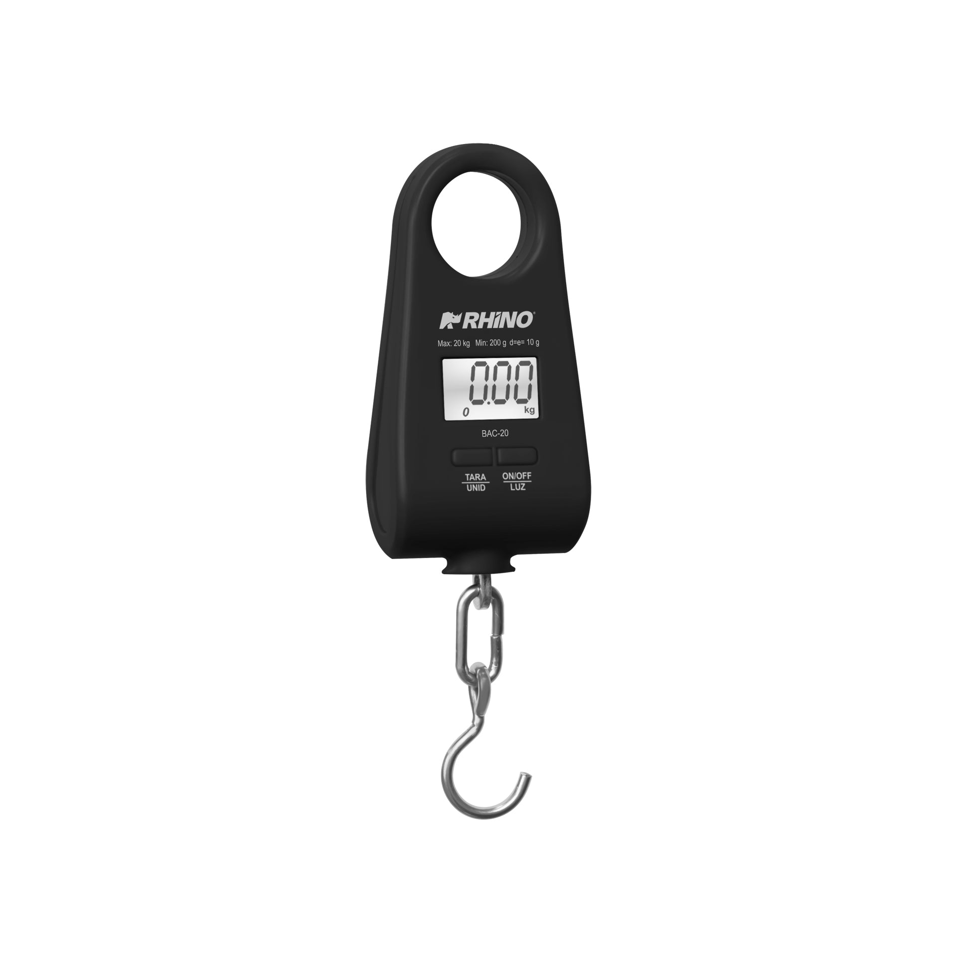 Báscula Electrónica Colgante 20 kg Rhino BAC-20