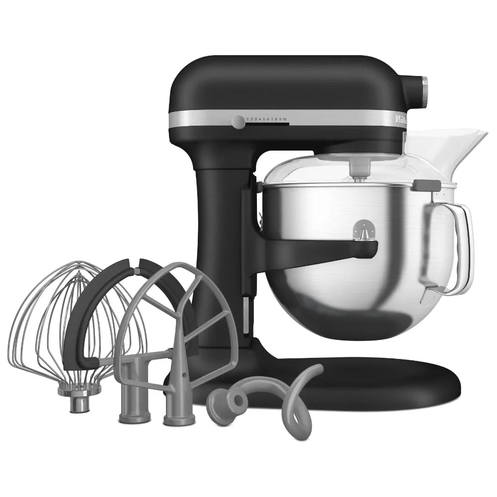 Combo Batidora Tazón Elevable 6.6 L Cast Iron + Regalo Tazón de acero inoxidable kitchenaid KSM70SKXXBK