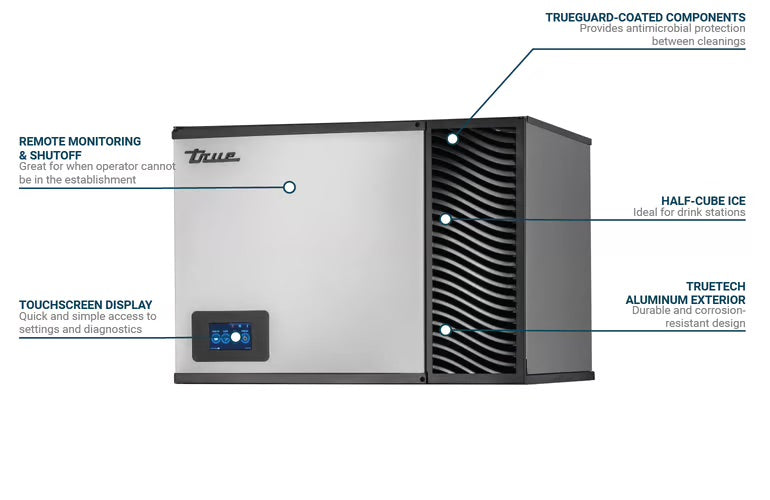 Máquina de hielo de 30" refrigerado por aire True TCIM-530-HA1-A