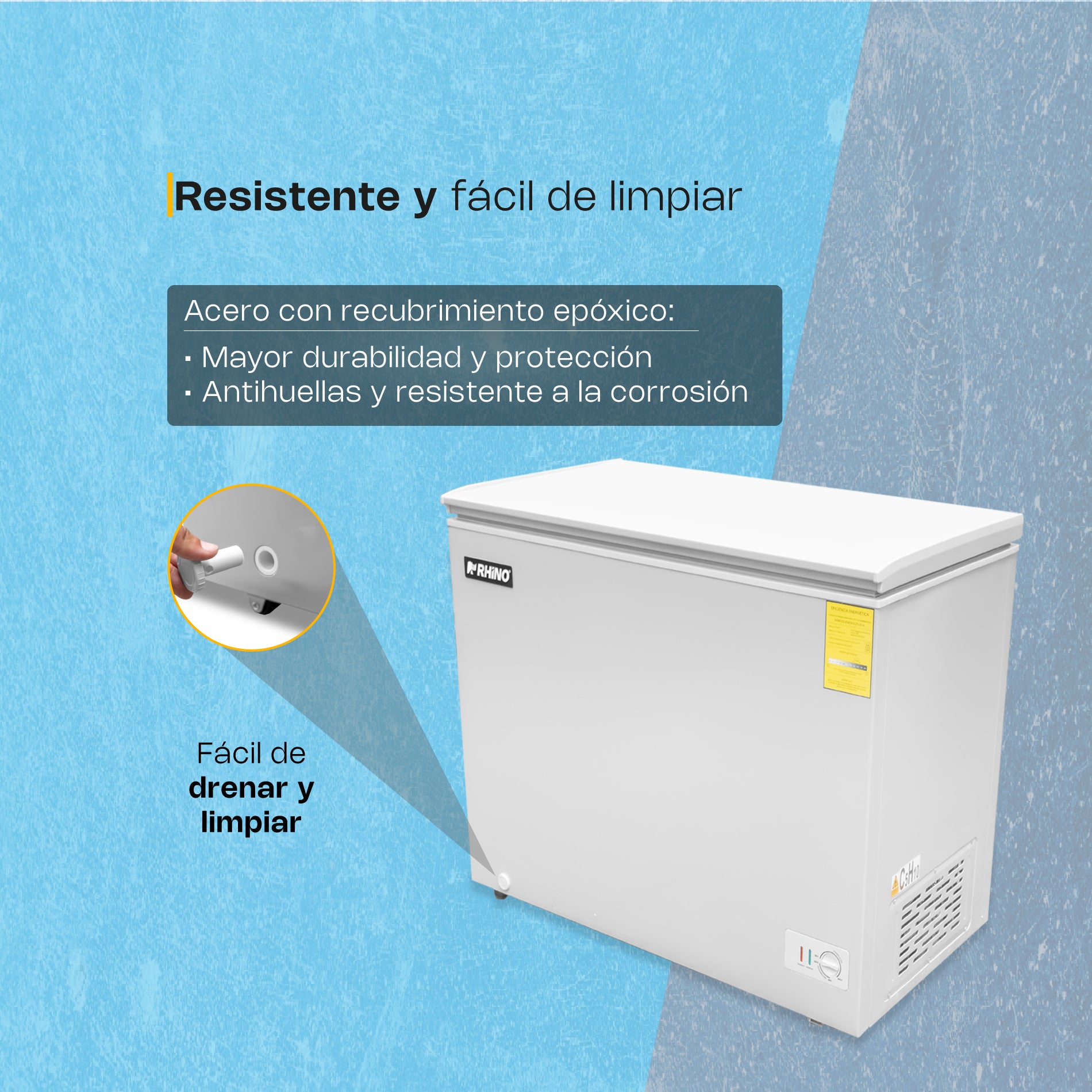 Congelador Horizontal 7 Pies Rhino CONGECO-7