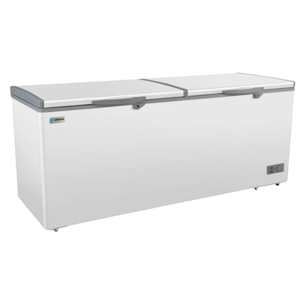 Congelador Edenox ECF-24 115V 60Hz Congelador Horizontal para Alimentos Congelados 24 Pies Cúbicos 2 Tapas Cofre Lámina Acero