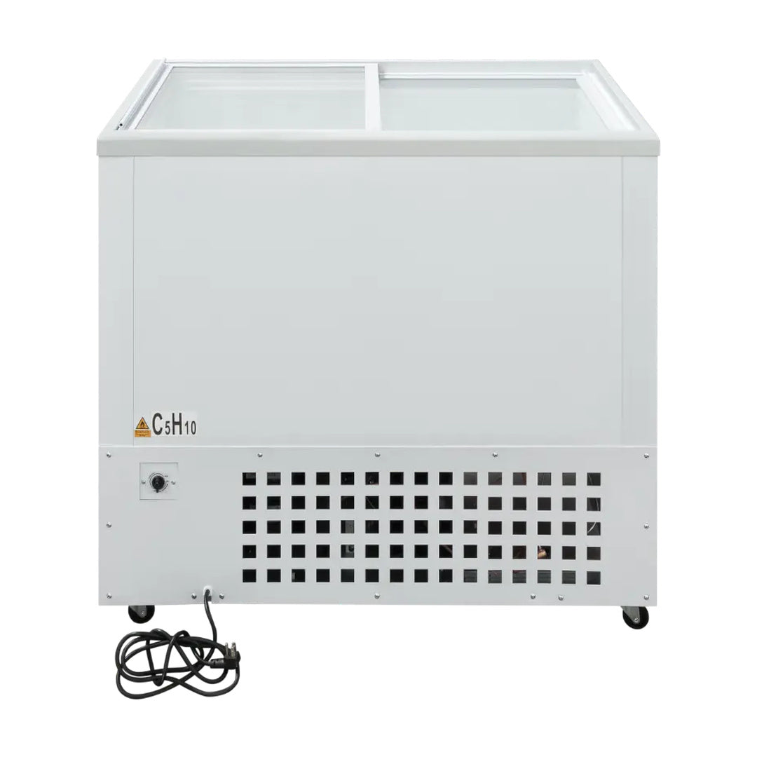 Congelador Plano 2 Puertas Cristal 6.9 Pies Drago CHPP-200