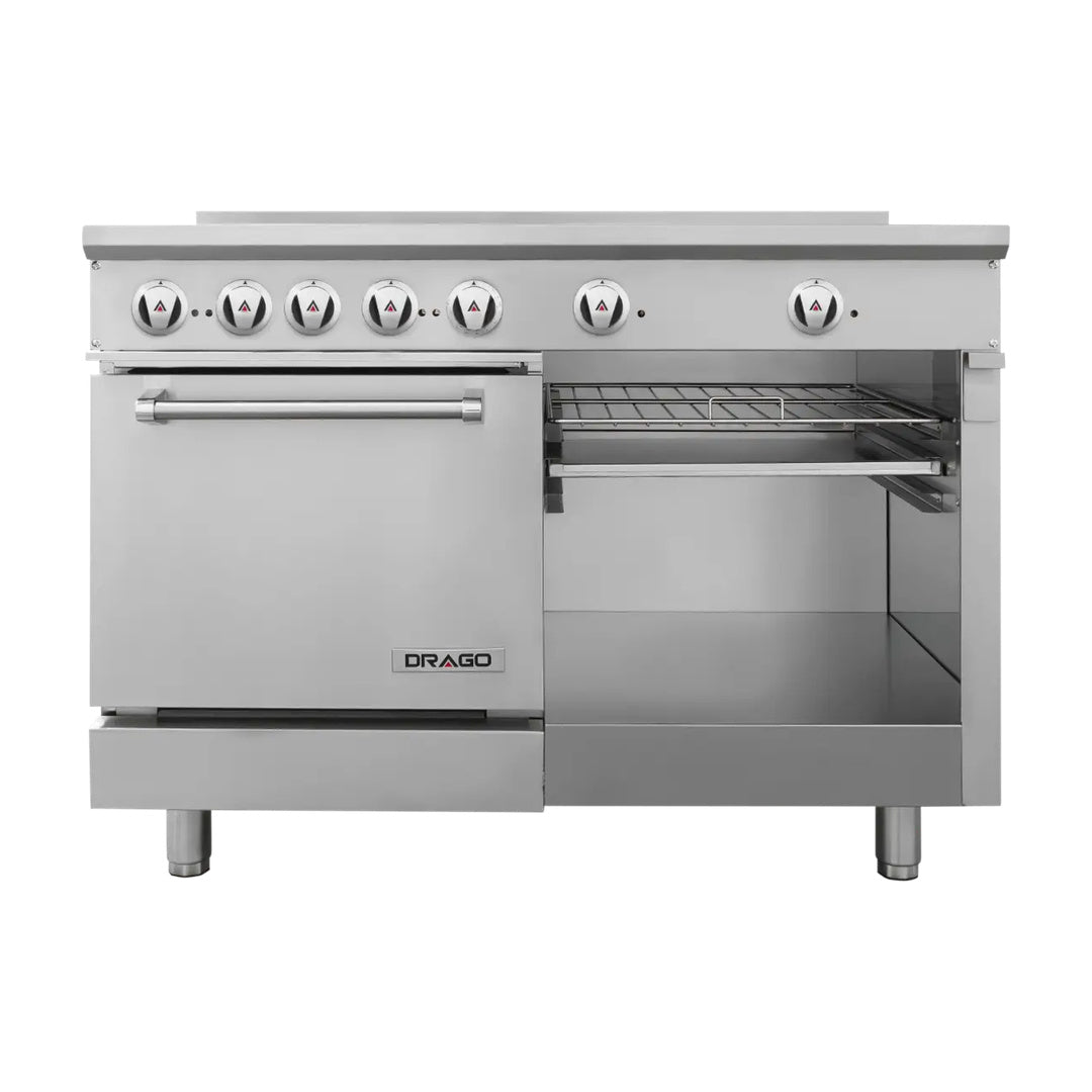 Estufa con 4 quemadores, horno y plancha de 2 pies Drago modelo CG-41 PD