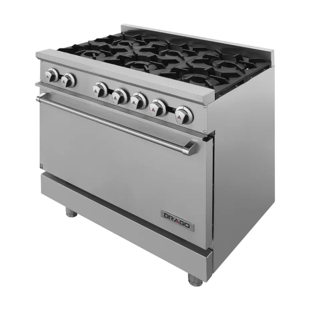Estufa con 6 quemadores y horno Drago modelo CG-61