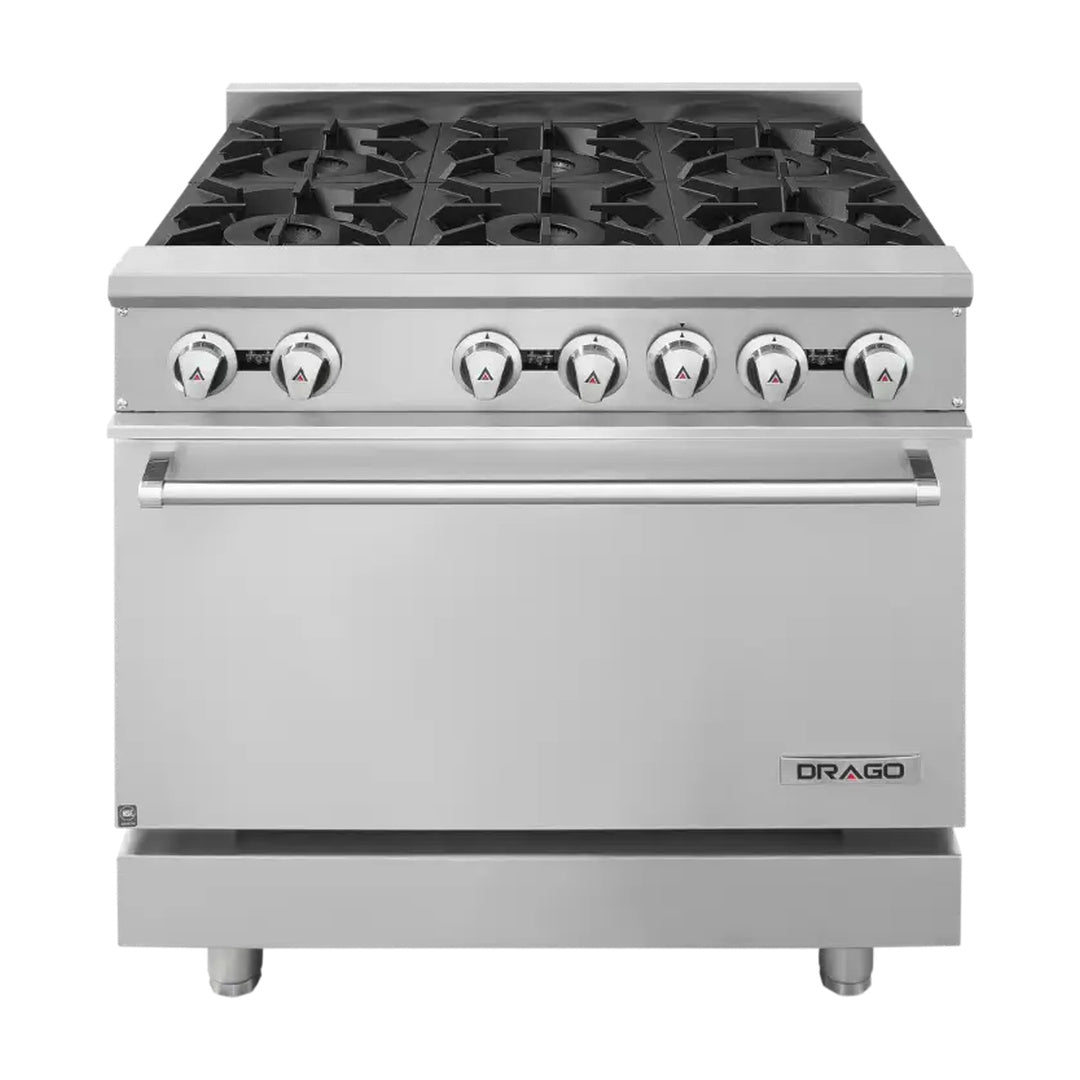 Estufa con 6 quemadores y horno Drago modelo CG-61