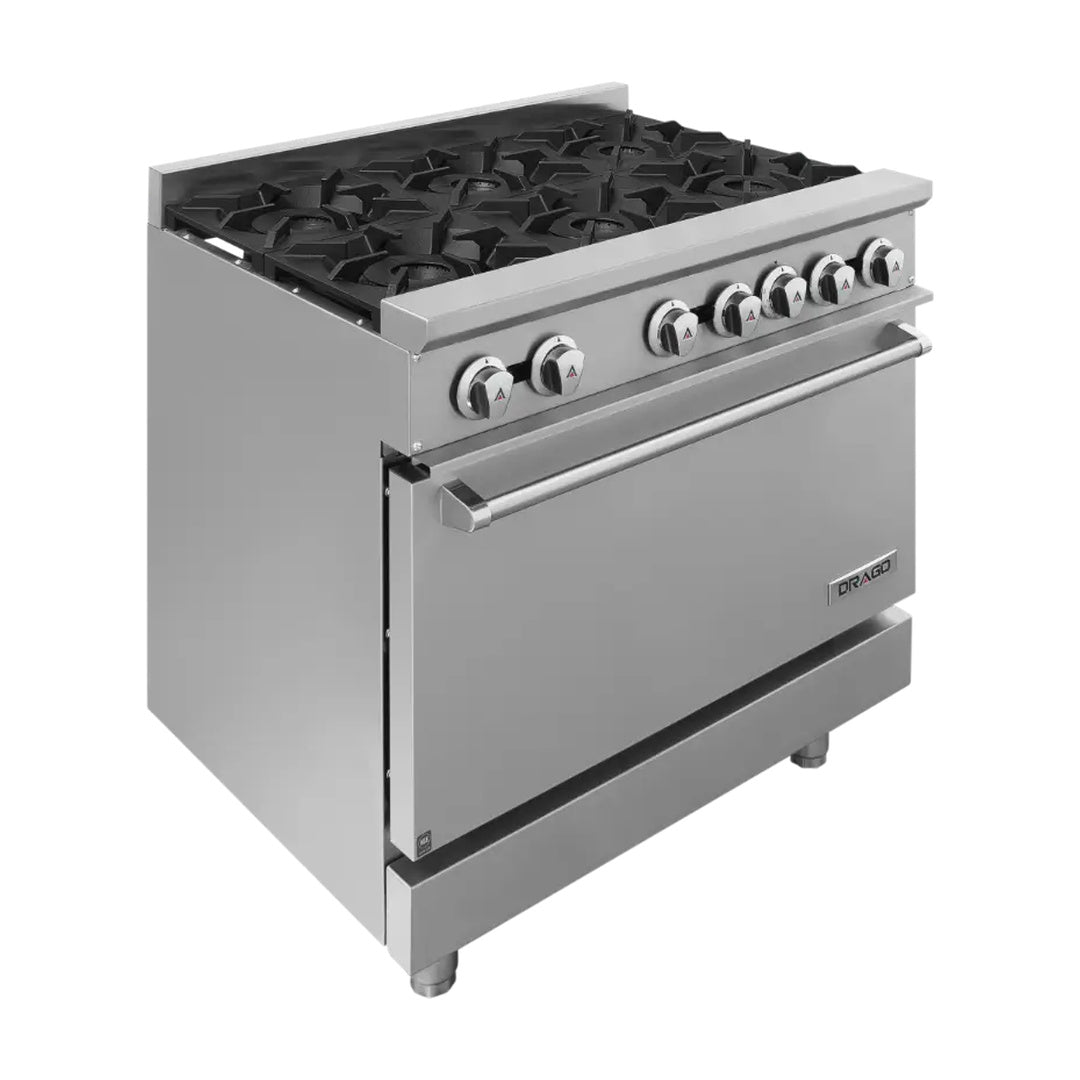 Estufa con 6 quemadores y horno Drago modelo CG-61