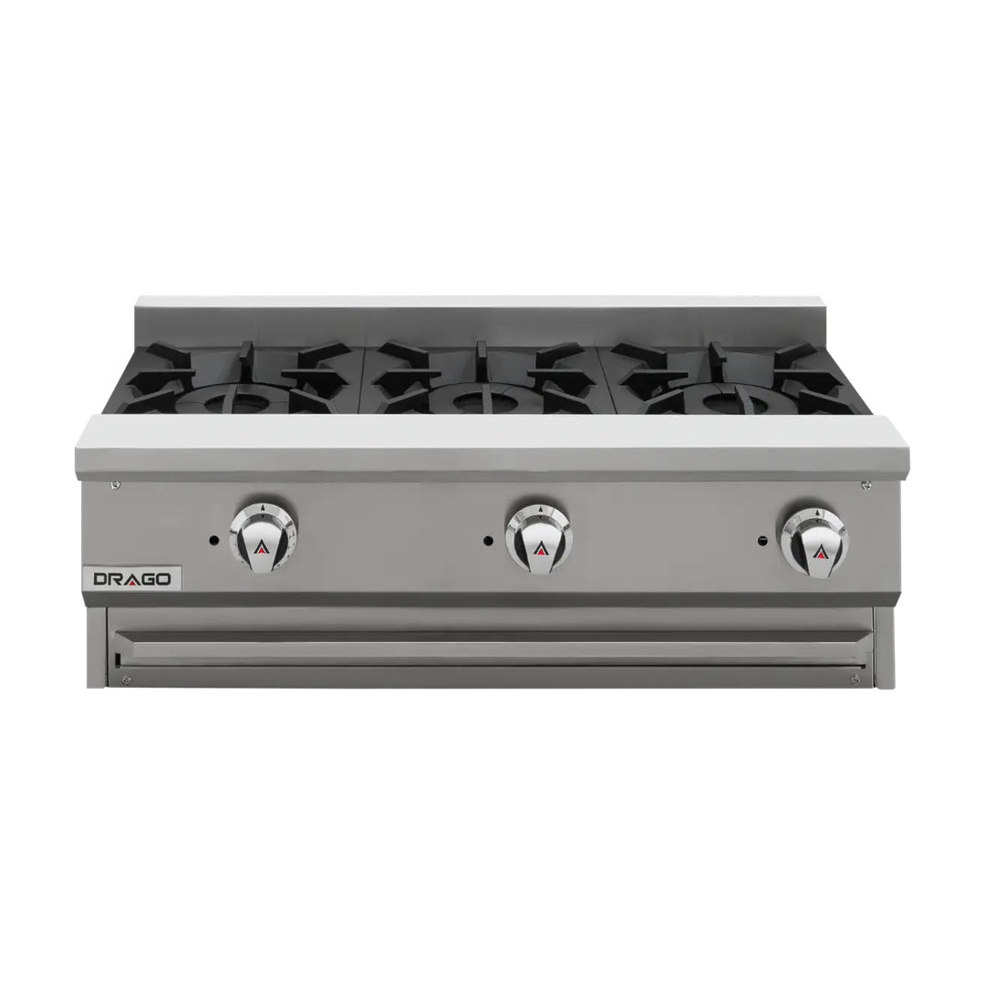 Parrilla de 3 quemadores linea slim Marca Drago Modelo CG-30-SLIM freeshipping - Innova FoodService