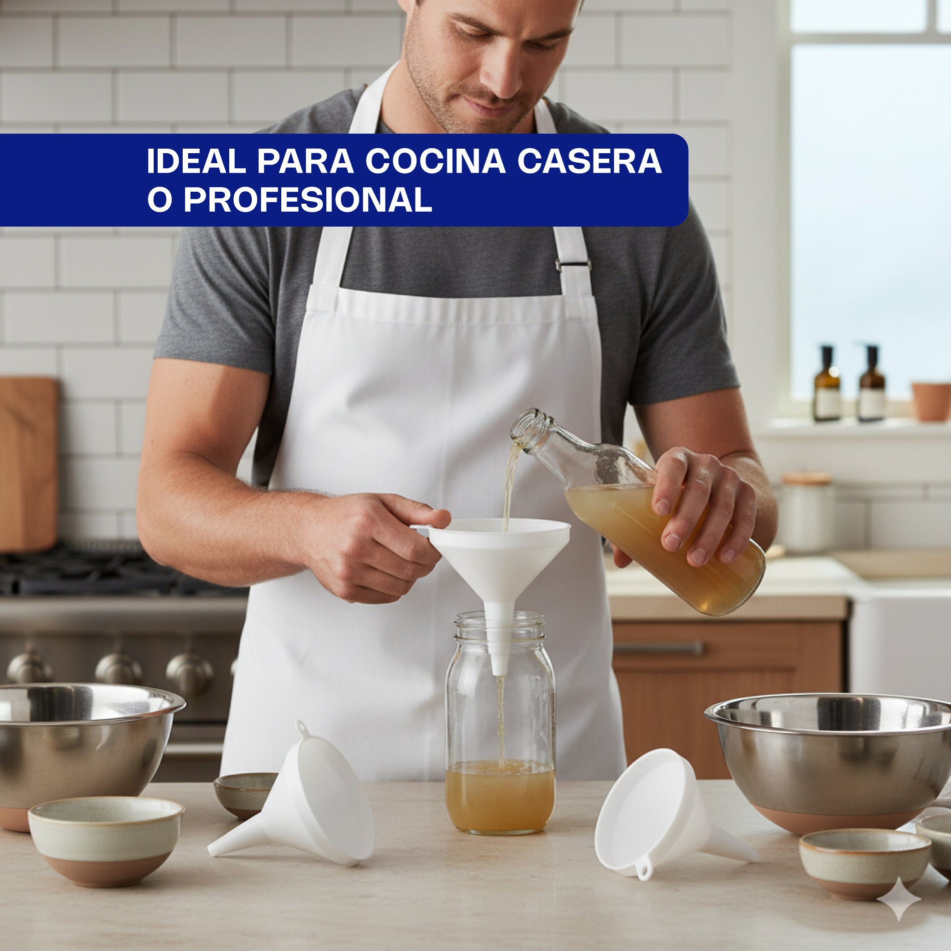 Embudos de Plástico Profesionales Libres de BPA con Certificación NSF - Caledonia EMBU-8B