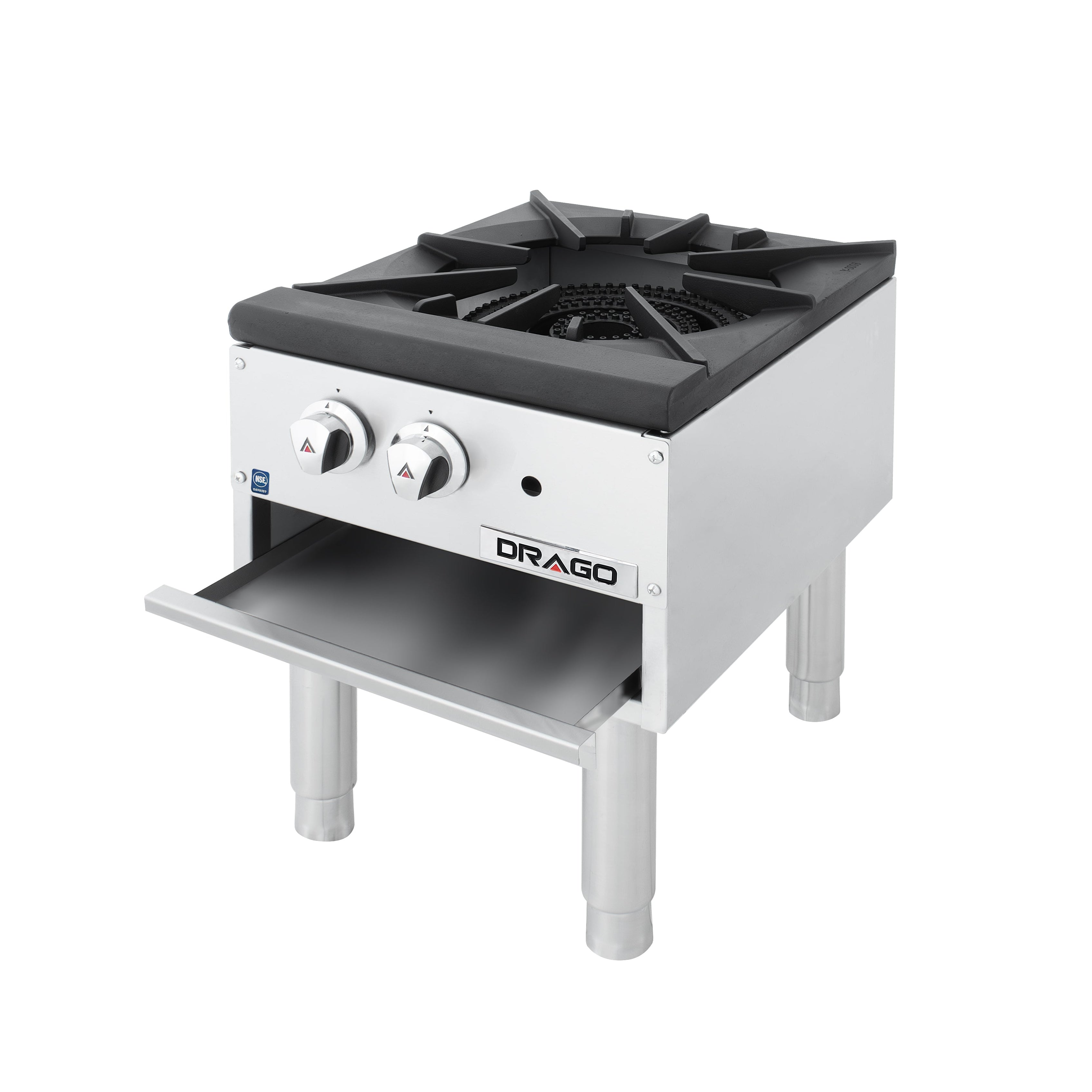 Estufón de 1 sección patas largas gas natural Drago GNFO-01-SH