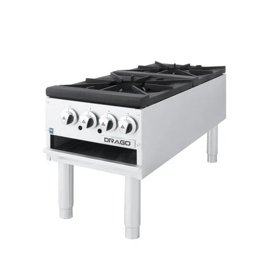 Estufon a Gas de 2 secciones Vertical Altura Estándar Drago GPFO-02-VSH