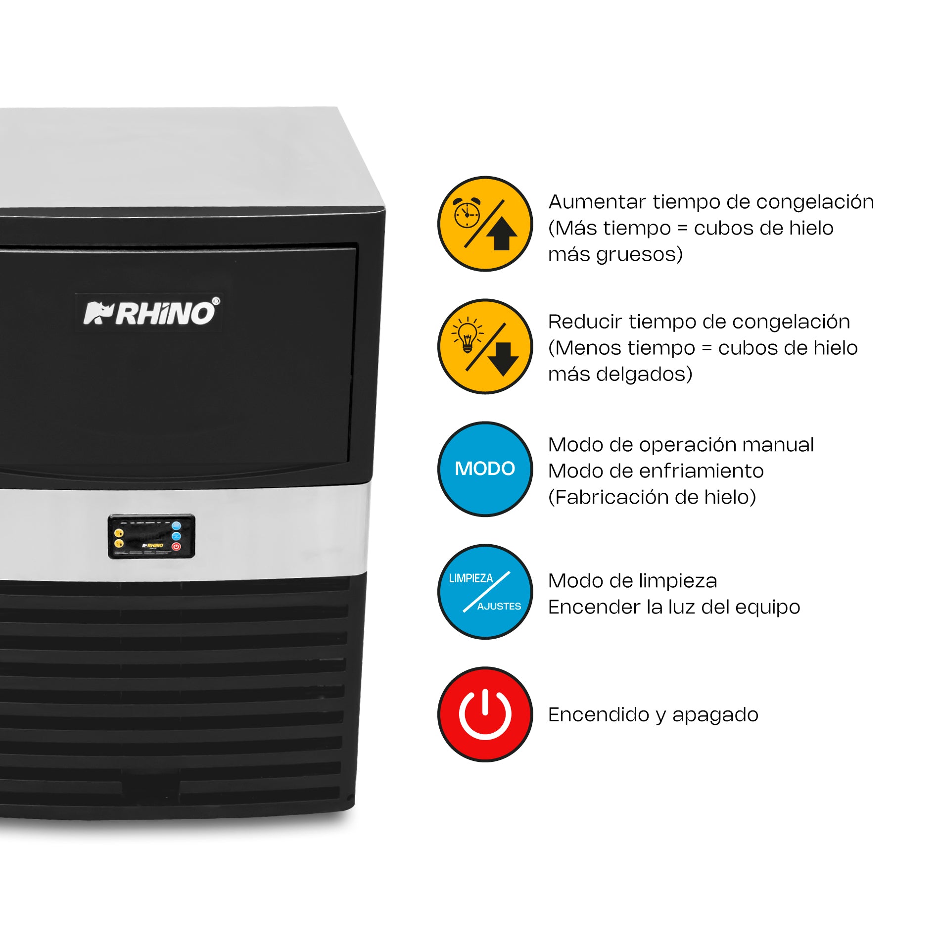 Fabrica de Hielo 40 kg Rhino FAHIEL-40