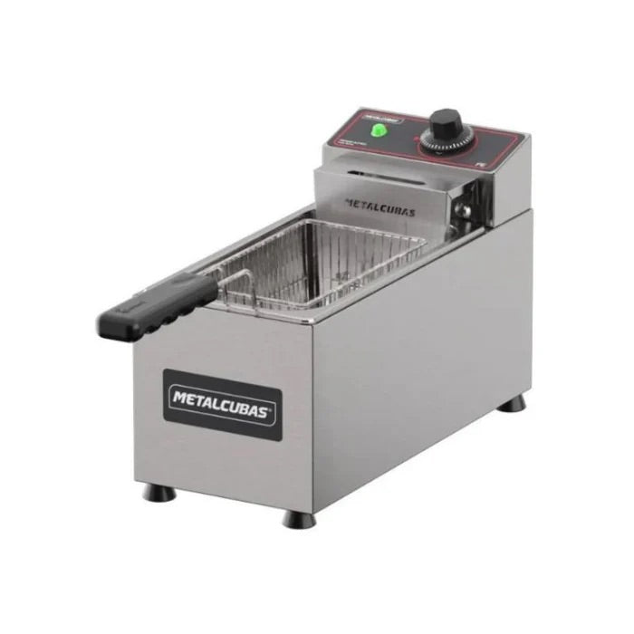 Freidora Eléctrica Una Canastilla 3 Litros Acero Inox. Metalcubas FE1C