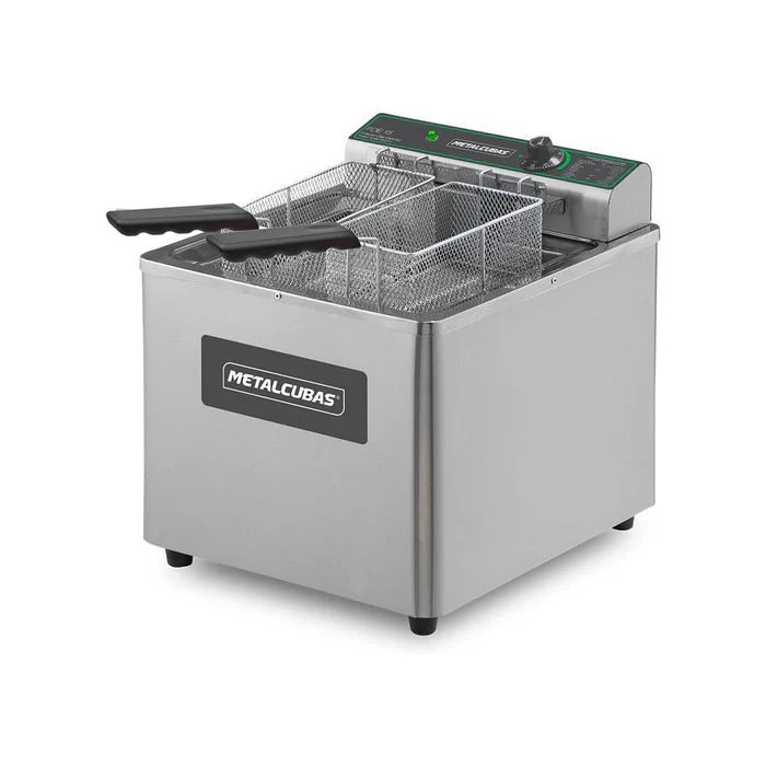 Freidora Eléctrica De Mesa P/15 Lts Metalcubas FOE15M