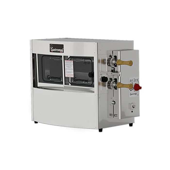 Rosticero Para 10 Pollos Exterior Acero Inoxidable y Acero Sae Gastromaq AF10N