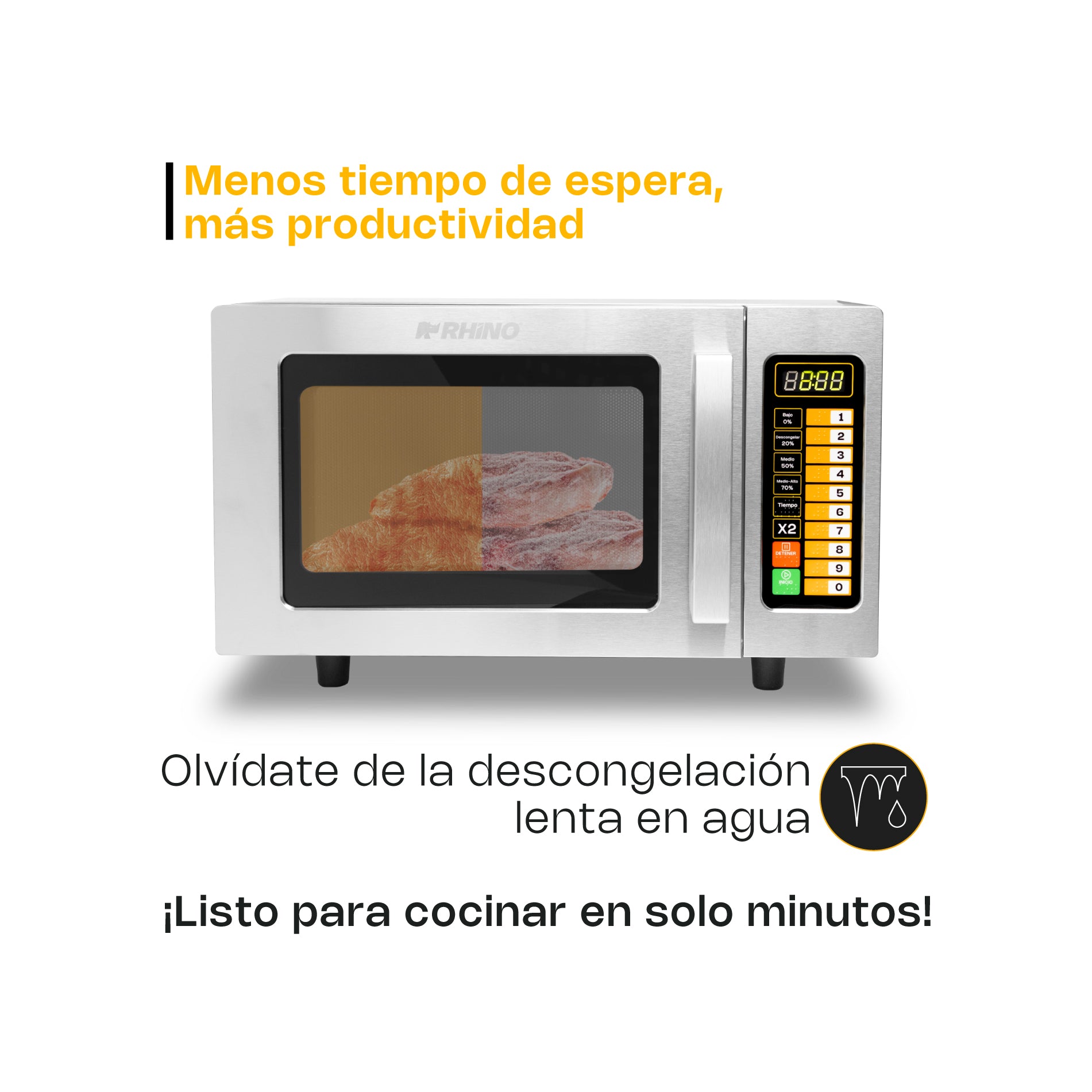 Horno de Microondas Digital 0.9 pies Rhino HOMIC-09D