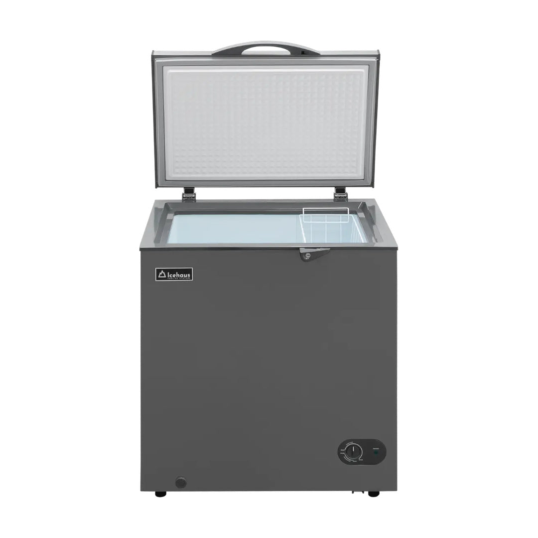 Congelador y refrigerador tapa de cofre de 5 Pies color gris Icehaus CTC-05-G