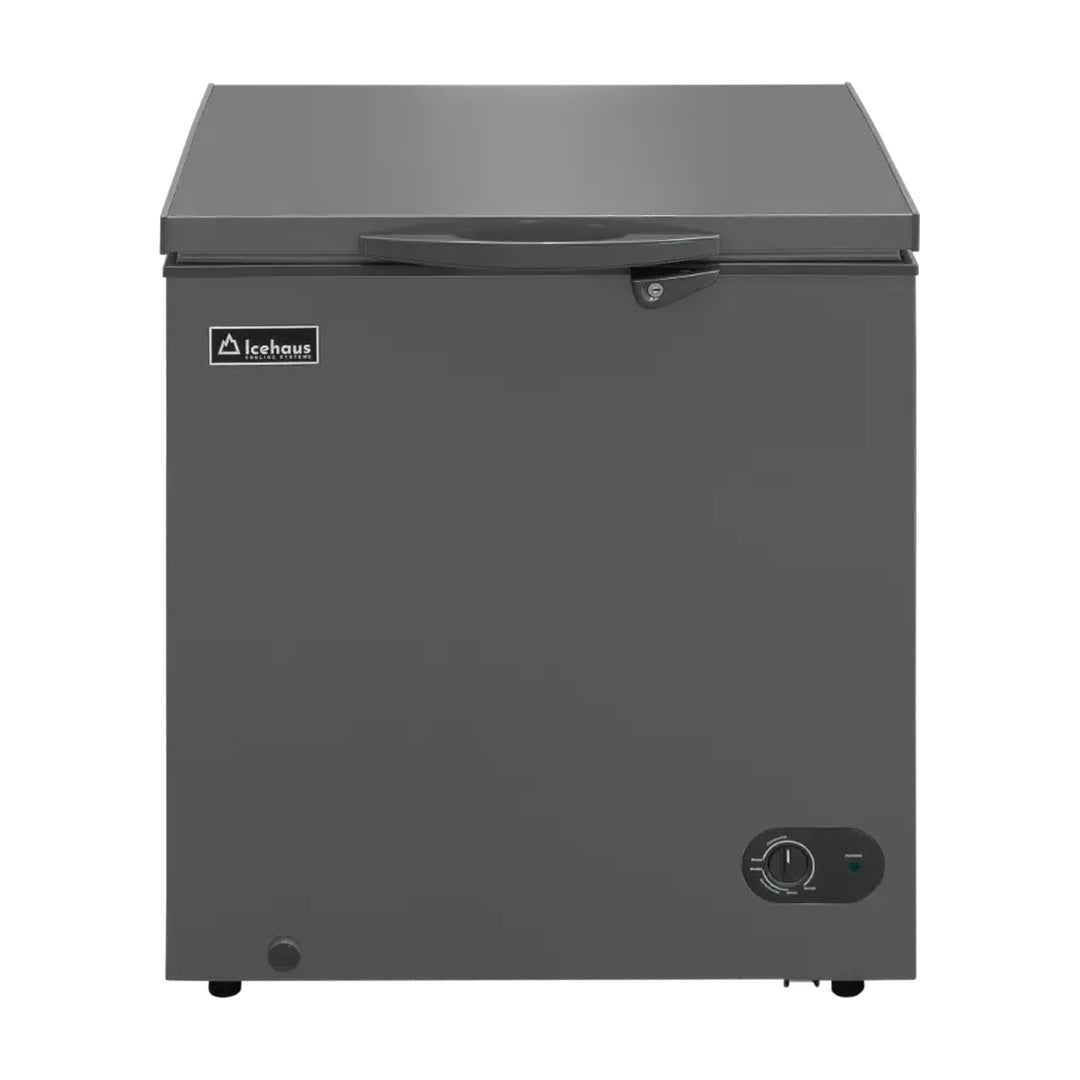 Congelador y refrigerador tapa de cofre de 5 Pies color gris Icehaus CTC-05-G