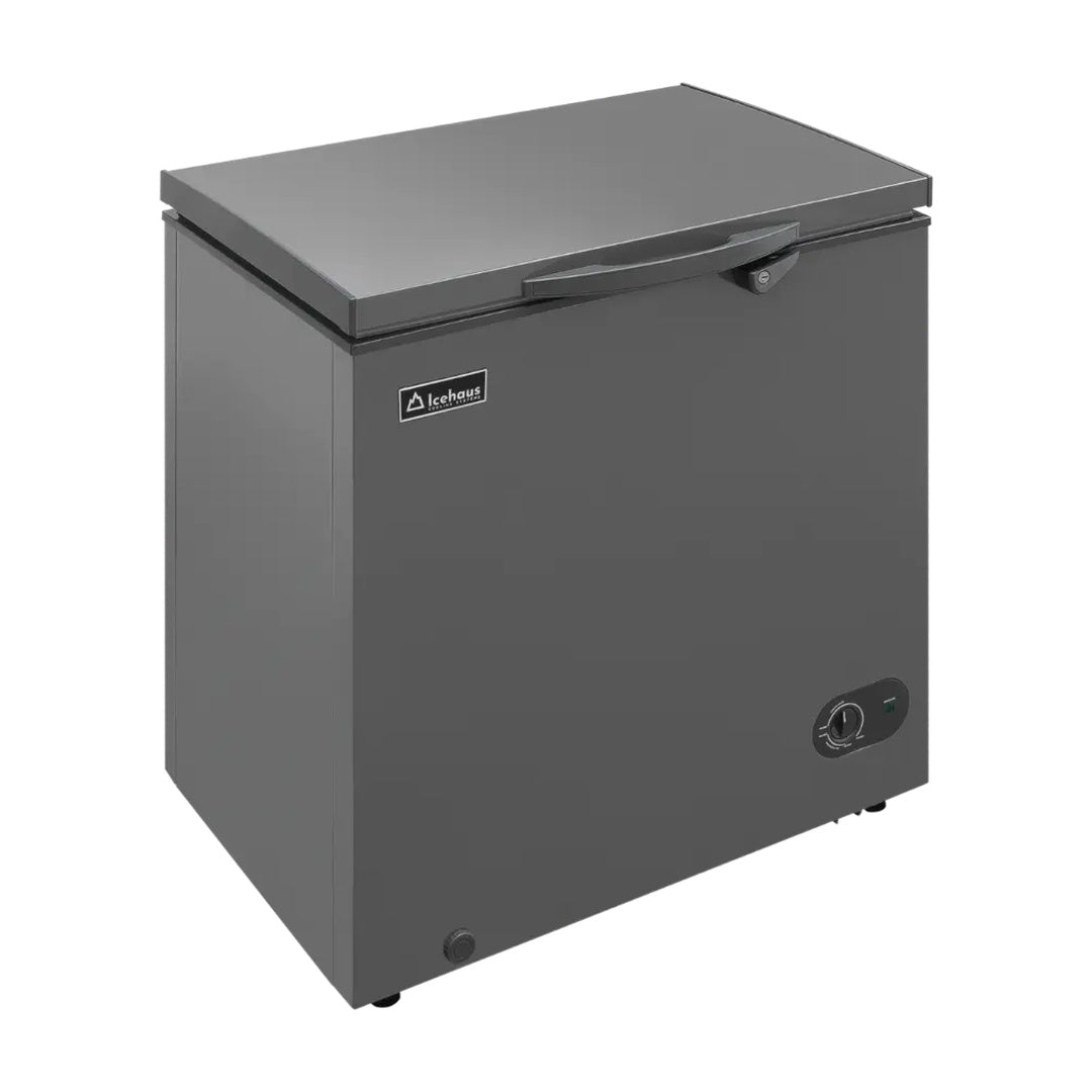 Congelador y refrigerador tapa de cofre de 5 Pies color gris Icehaus CTC-05-G
