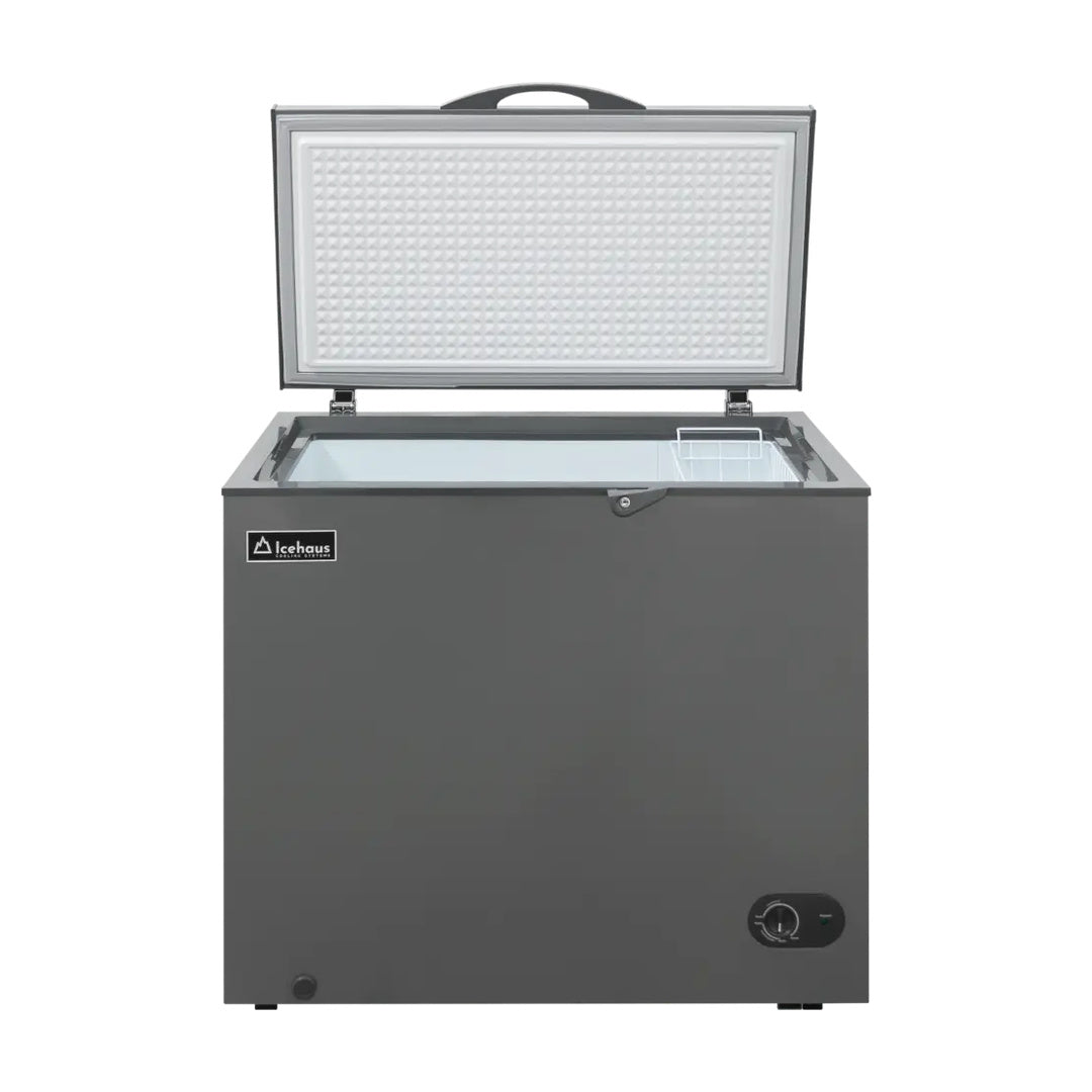 Congelador y refrigerador tapa de cofre de 7 Pies color gris Icehaus CTC-07-G