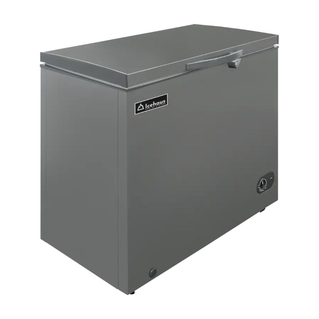 Congelador y refrigerador tapa de cofre de 7 Pies color gris Icehaus CTC-07-G