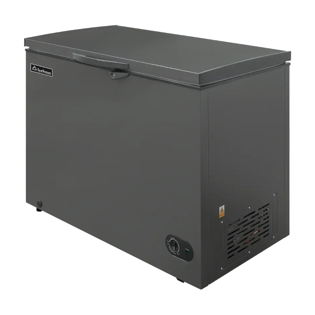 Congelador y refrigerador tapa de cofre de 10 Pies color gris Icehaus CTC-10-G