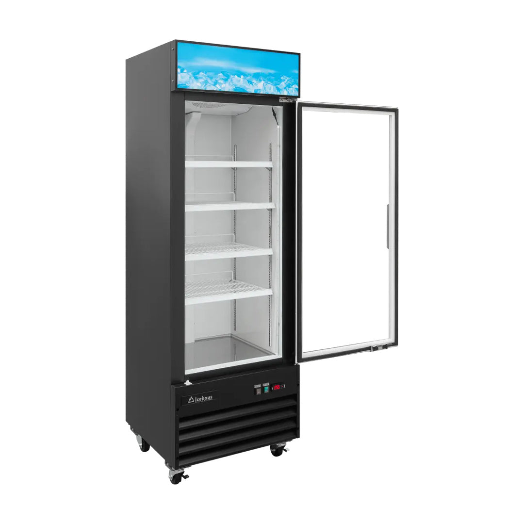 Congelador comercial 1 puerta de cristal de 365L Icehaus CVC12-1PC-365
