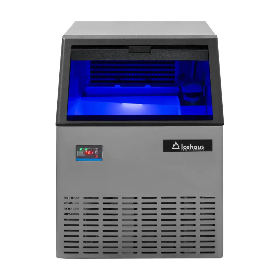 Máquina de hielo de 127 kg a 21°C temperatura ambiente Icehaus MH-127-BB