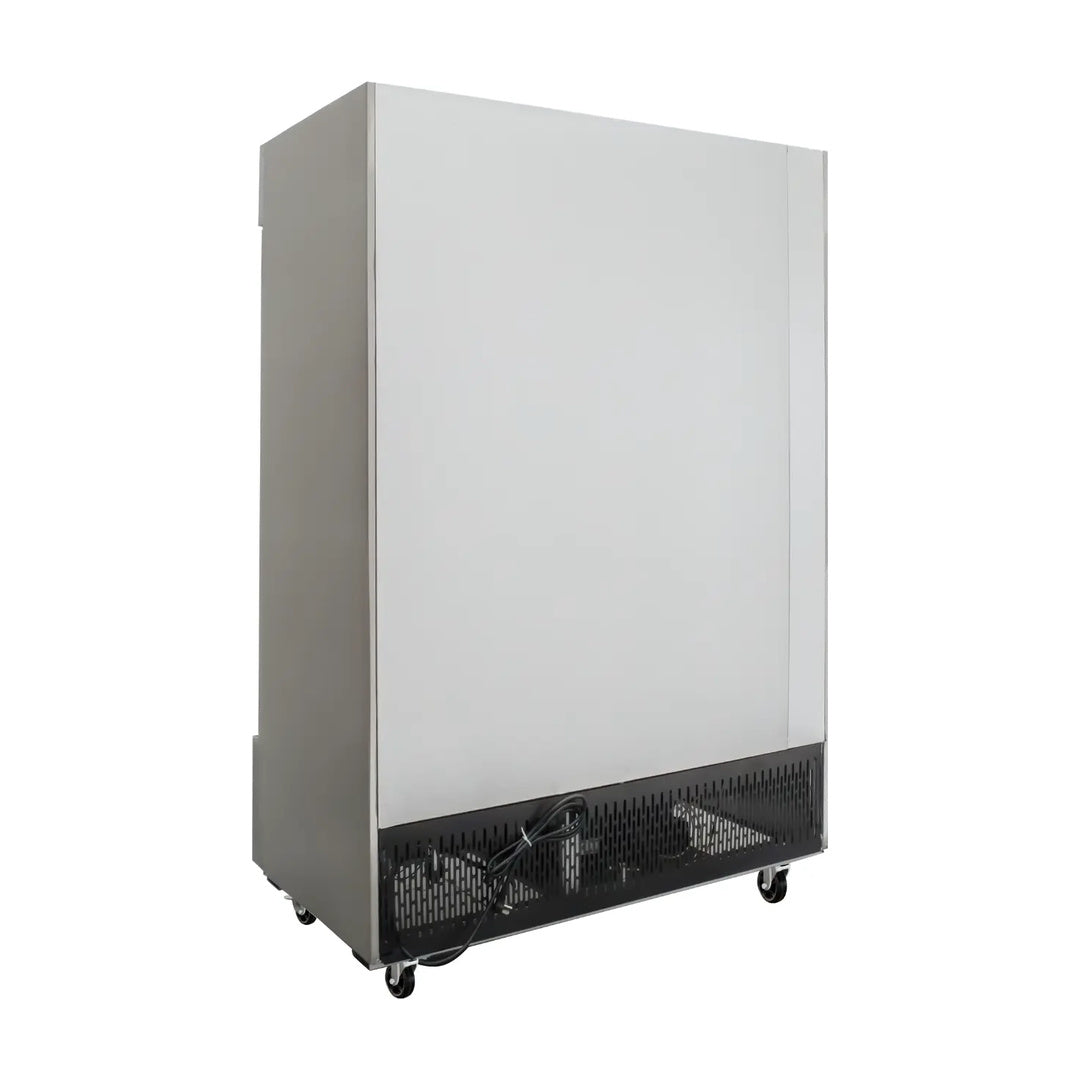 Refrigerador vertical en acero inoxidable con 2 puertas de cristal Icehaus modelo RV-2PC-SS-01