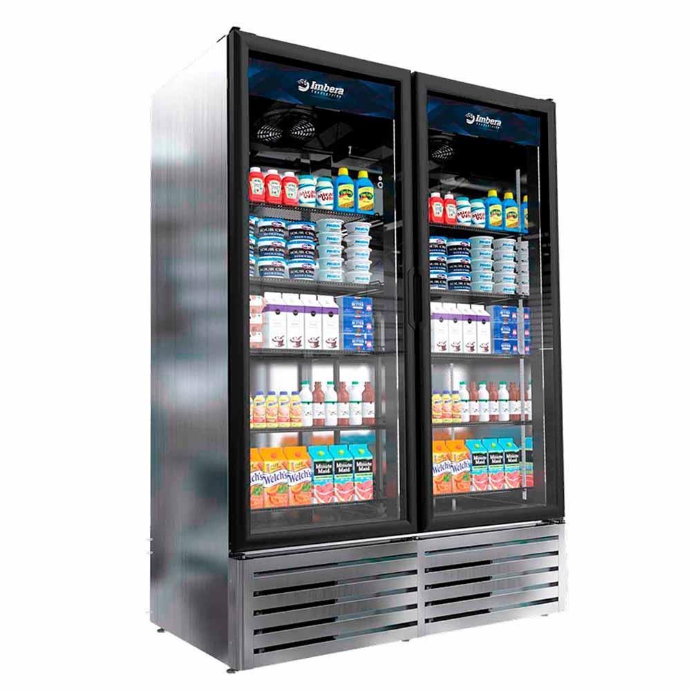 Refrigerador Intermedio Vertical 2 Puertas acero inoxidable Imbera modelo VRD43 1024215
