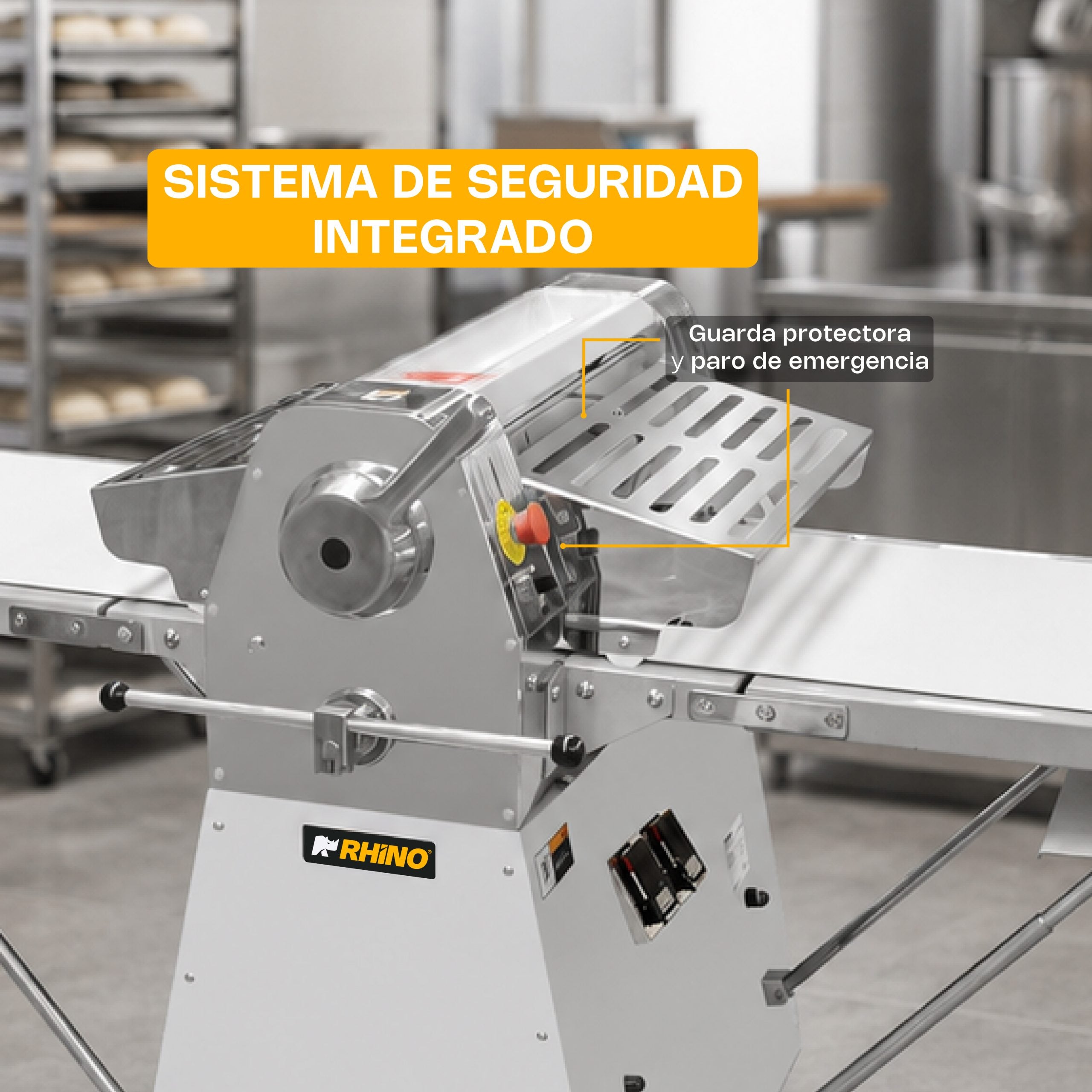 Laminadora de Masa de Piso Bandas Reversibles Rhino LAMBA-274P