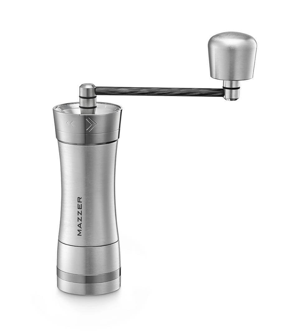 Molino manual con muelas cónicas de 47 mm, ajuste externo de 33 micras y True Zero para uso doméstico y móvil Mazzer OMEGA