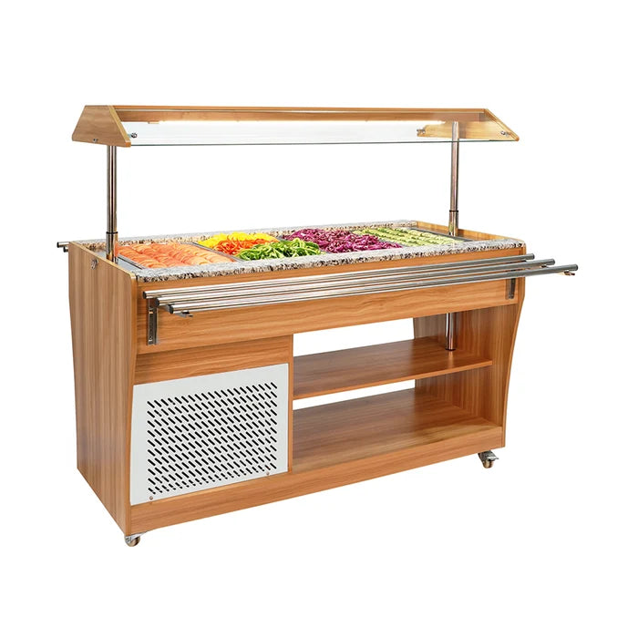 Mesa buffetera refrigerada móvil - 4 insertos MIGSA RTS-1490L