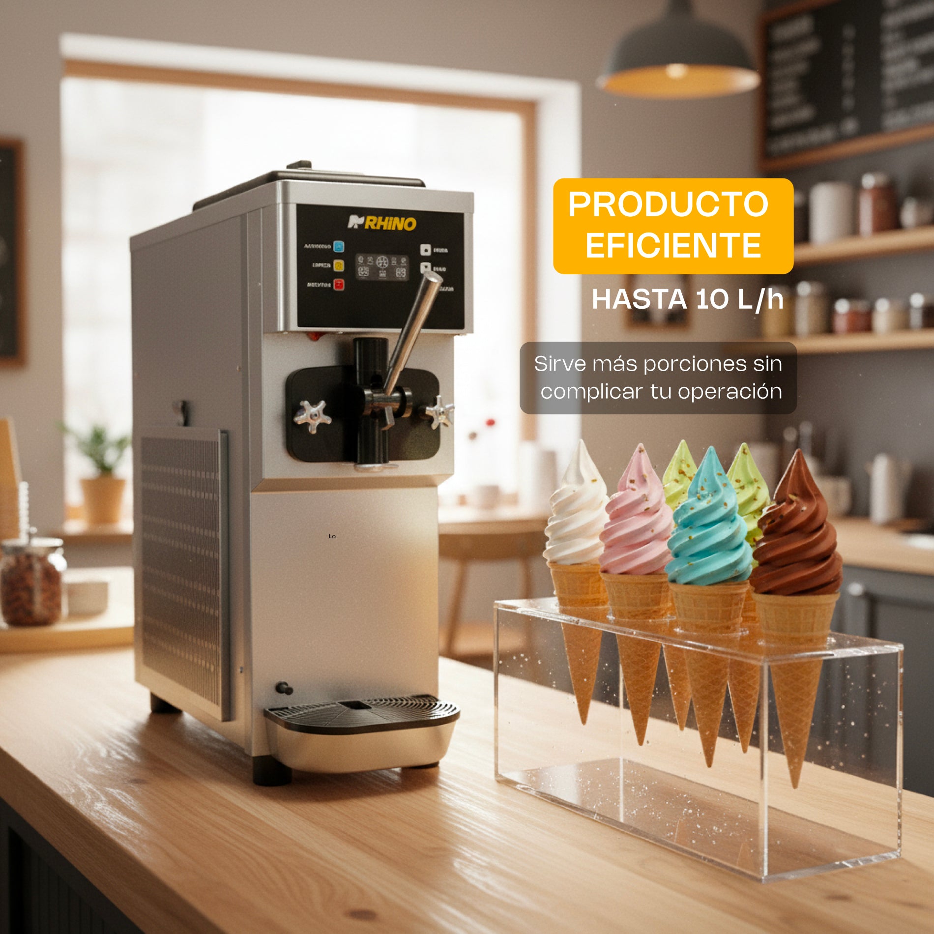Maquina de Helados 10 L Rhino HELA-10