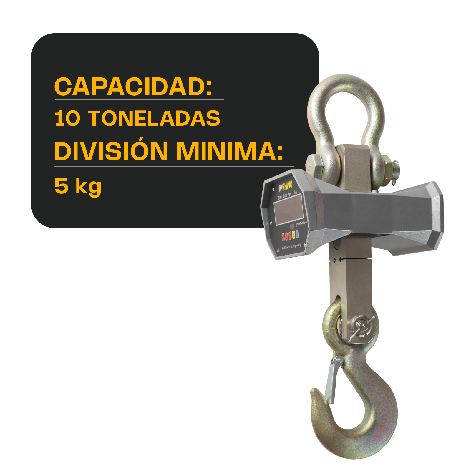Báscula Electrónica Colgante 10 Toneladas Rhino BAC-10T