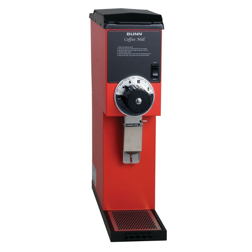 Molino de café G3 HD RED Bunn 22100.0001 con 1 tolva y capacidad de 1,36 kg.