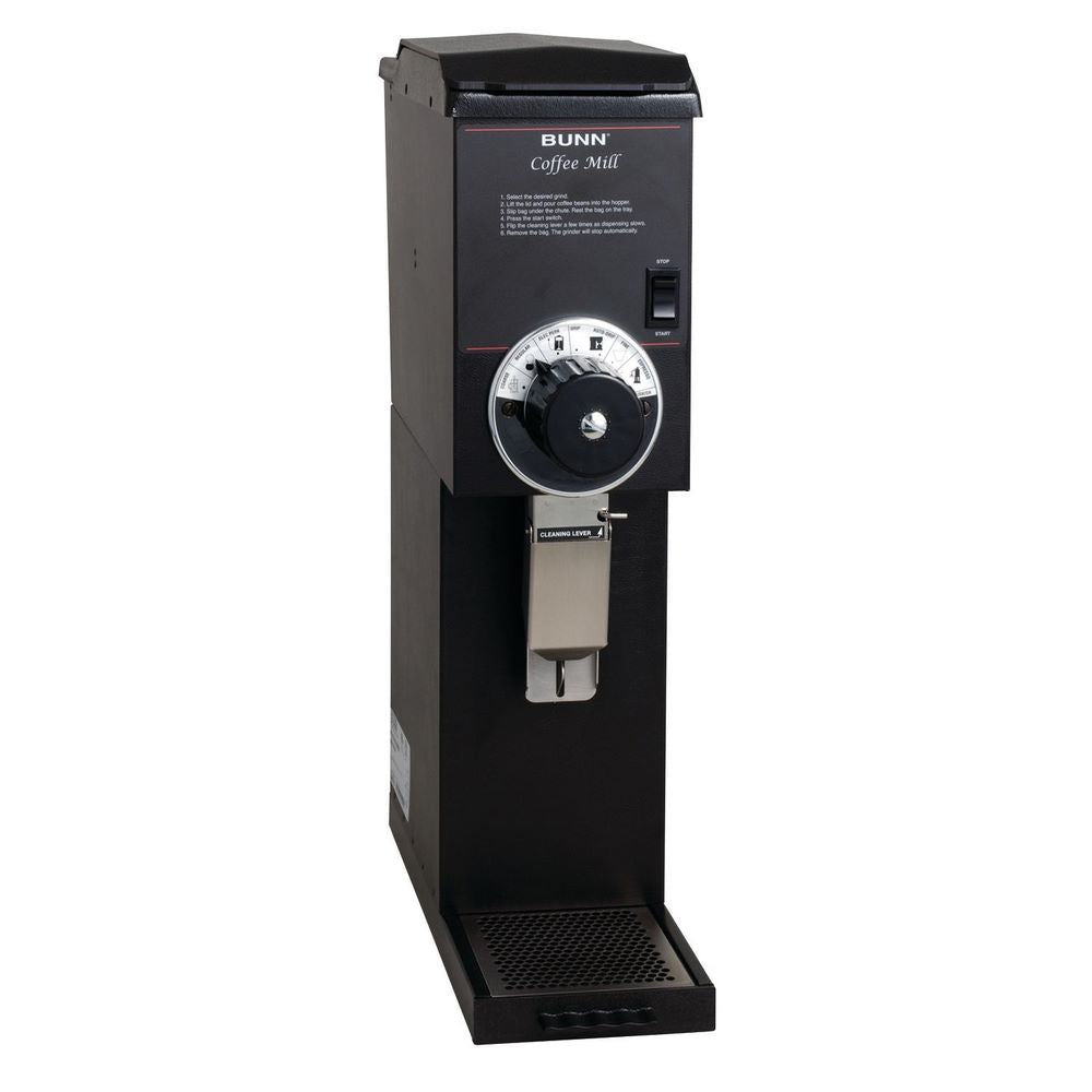 Molino de café G3 HD BLK modelo Bunn 22100.0000 con 1 tolva y capacidad de 1,36 kg.