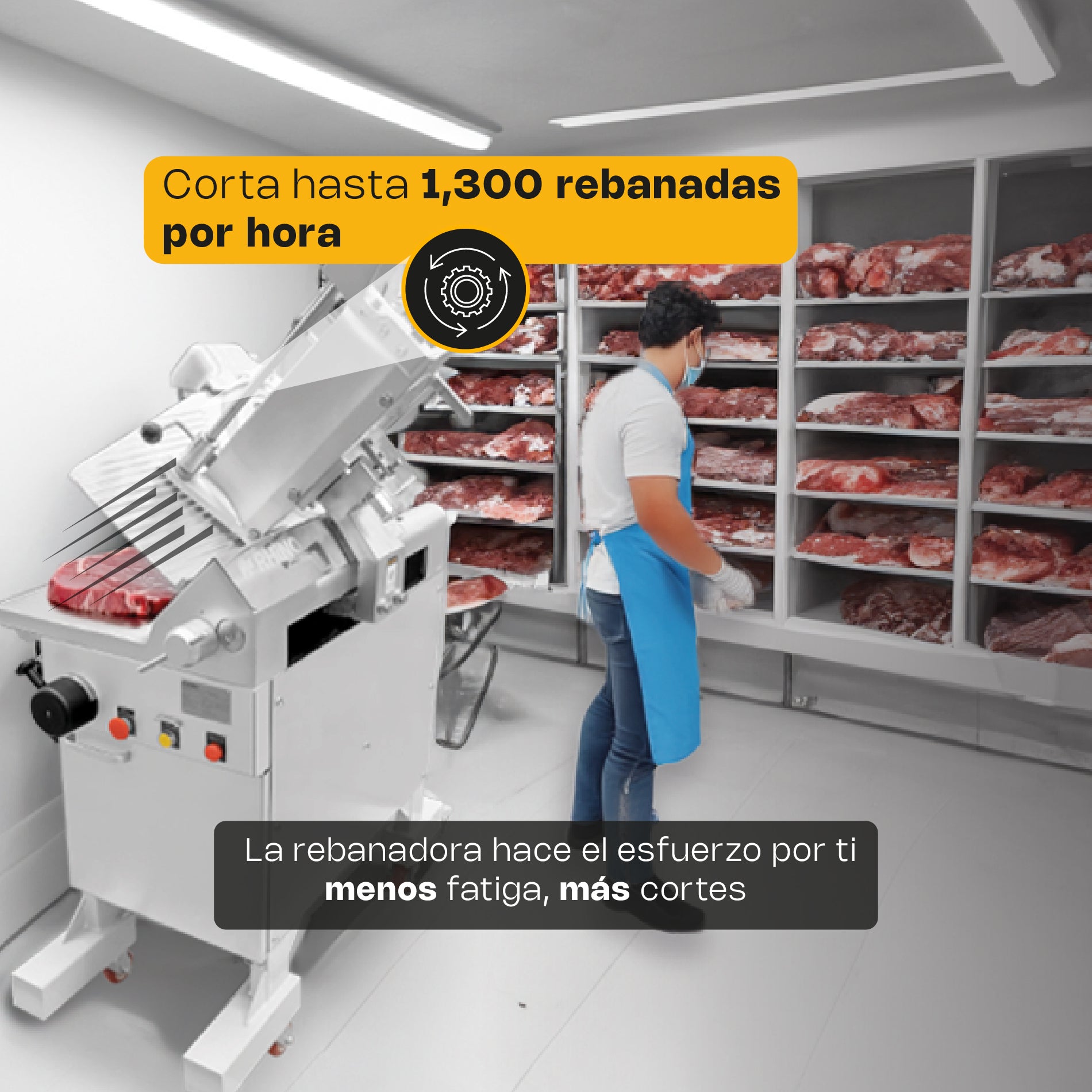 Rebanadora Automática de Carne 363 mm Rhino REBAC-363