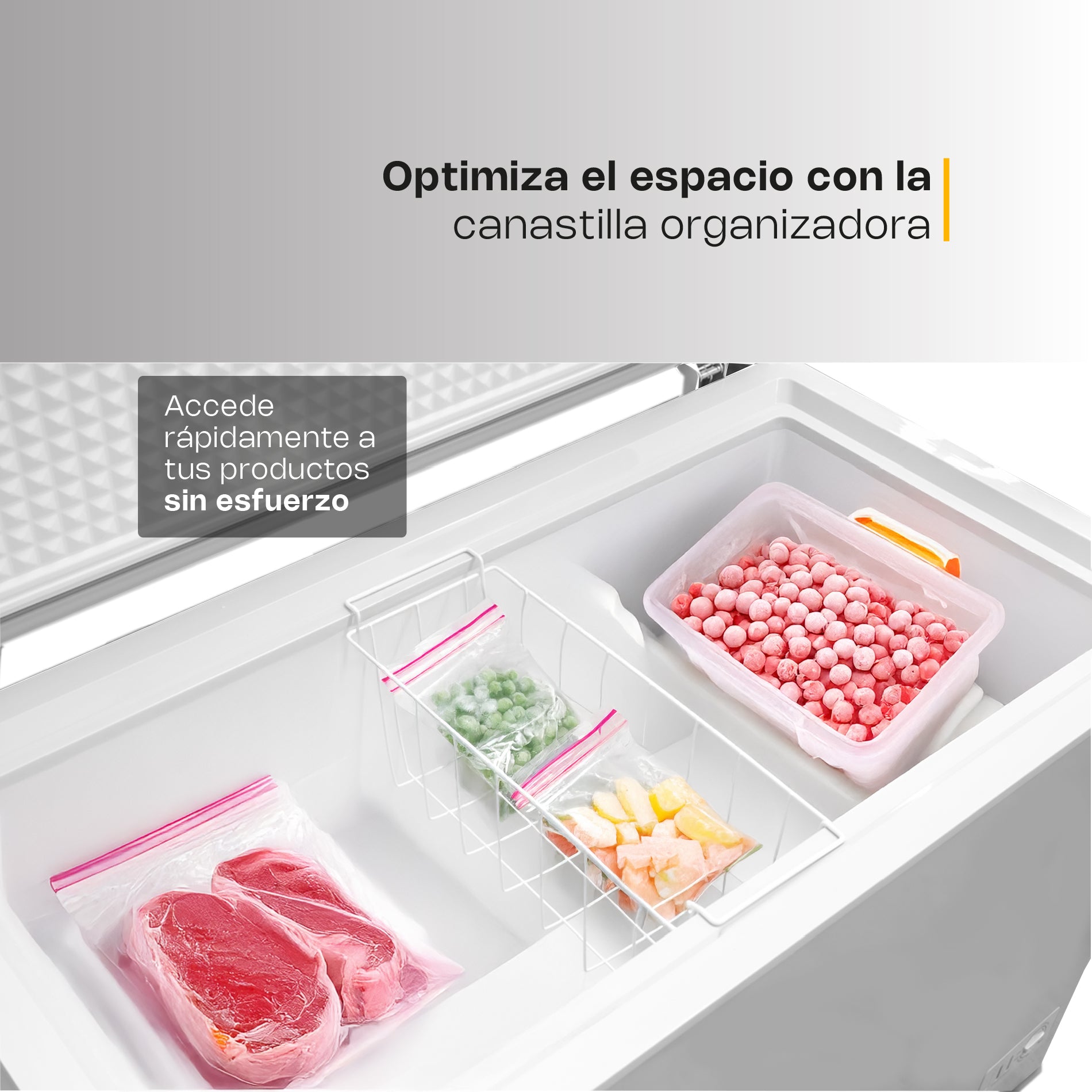 Congelador Horizontal Comercial Dual de 10 ft³ con Sistema de 4 Paredes Rhino CONGECO-10