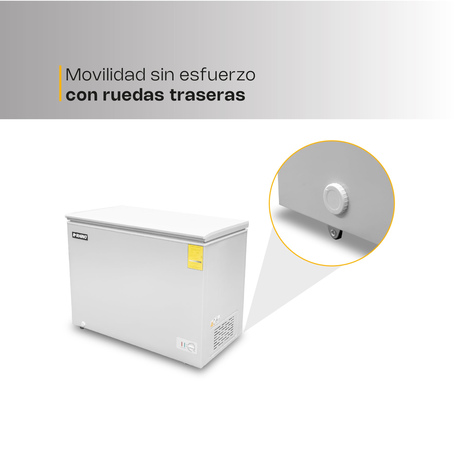 Congelador Horizontal Comercial Dual de 10 ft³ con Sistema de 4 Paredes Rhino CONGECO-10