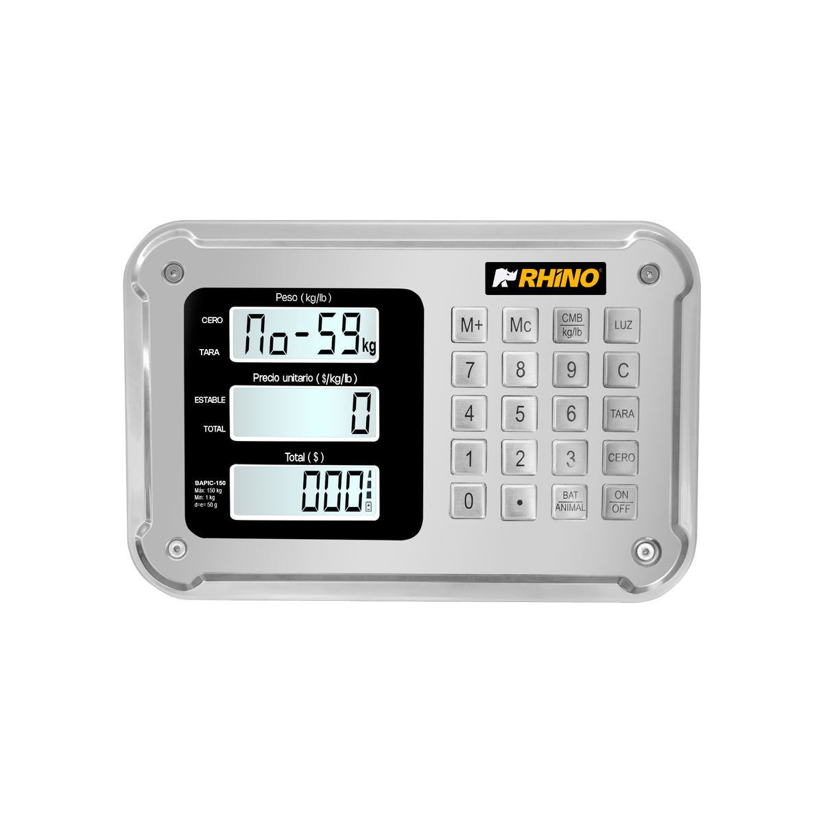 Báscula de Plataforma Inalámbrica 150 kg Rhino BAPIC-150