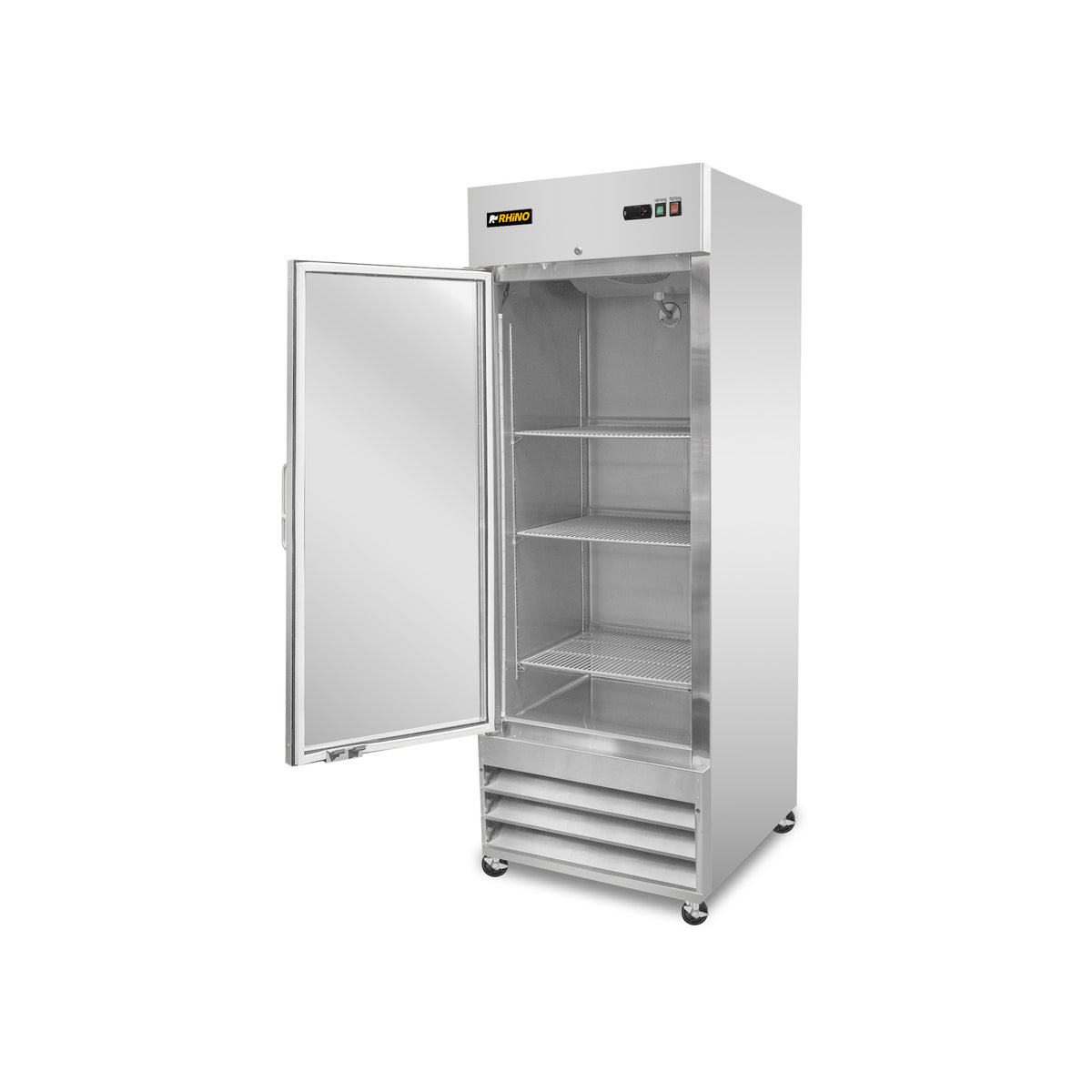 Refrigerador Vertical de Acero Inoxidable con Puerta de Cristal Rhino REVECRI-23
